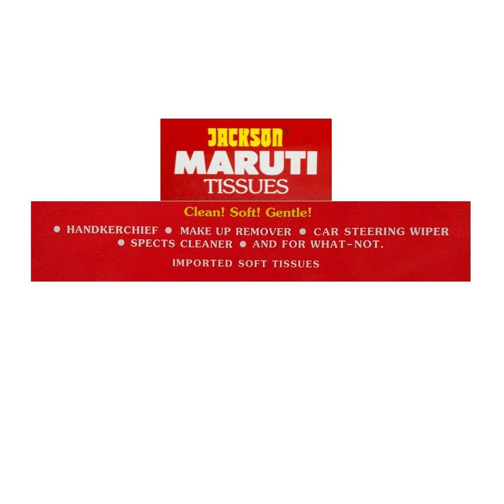 Premium Jackson Maruti 2-Ply Facial Tissues - 6 Boxes (100 Sheets Each) | 600 Total Soft Tissues for Home, Office & Travel | Gentle for Nose & Face | Bulk Tissue Supply