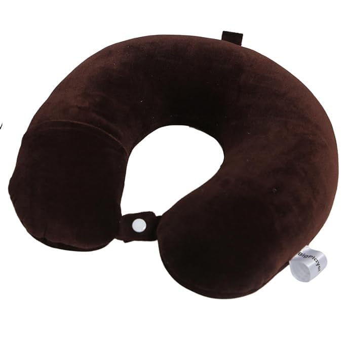 Avolusion Adjustable 360 Degree Support Luxury Neck Pillow - Soft Memory Foam Travel Pillow with Washable Cover for Airplane, Car, Office & Home Use - Comfortable Sleeping Support for Men & Women