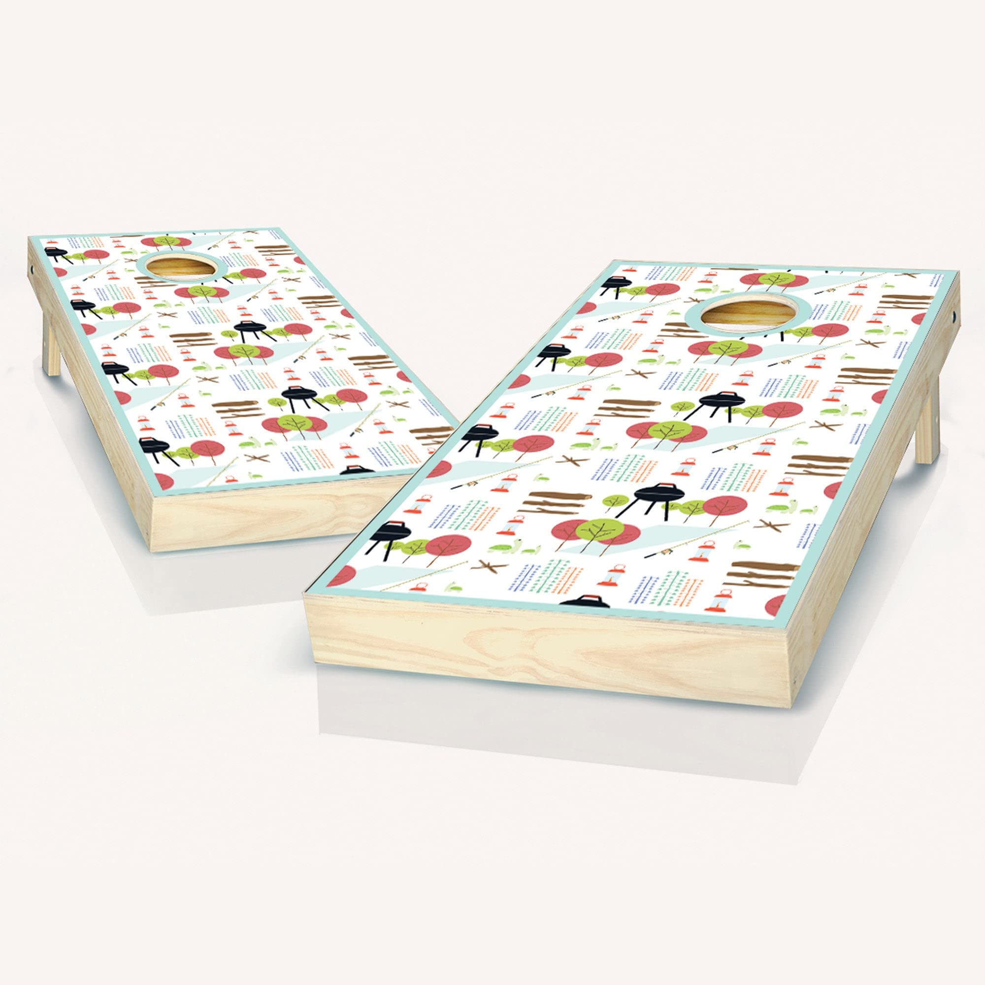 Premium Wooden Cornhole Game Set - 2 Regulation-Sized Boards & 8 All-Weather Bean Bags for Backyard, Tailgate, and Outdoor Parties | Perfect for BBQ, Beach, Picnic & Family Gatherings