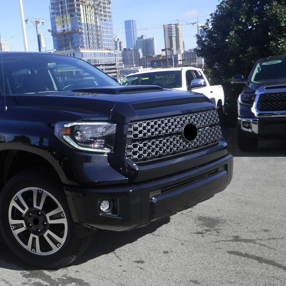 2014-2021 Toyota Tundra Gloss Black ABS Front Grill Replacement - Upgrade Hood Bulge & Lower Grille Assembly | Durable ABS Material | Perfect for Off-Roading & Truck Customization