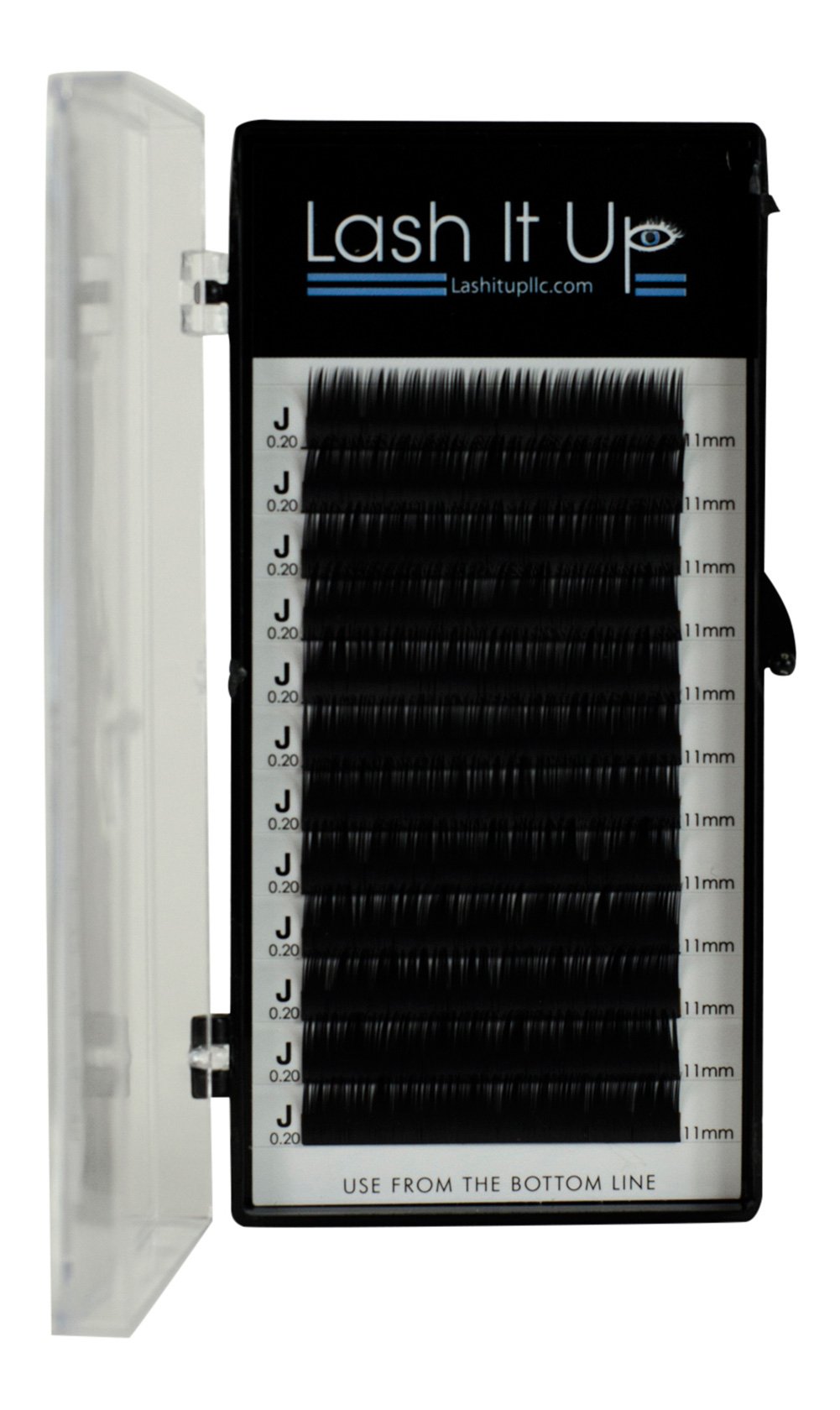Lash It Up Eyelash Extensions - J Curl 0.20mm Width 11mm Length Natural Look - Perfect for Weddings, Parties & Daily Wear