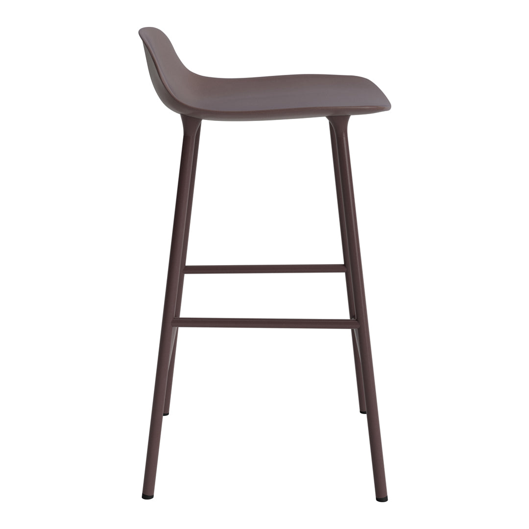 Modern Metal Leg Form Counter Stool - Bar Stool for Kitchen Island, Breakfast Nook & Home Decor - Adjustable Height Contemporary Dining Stool