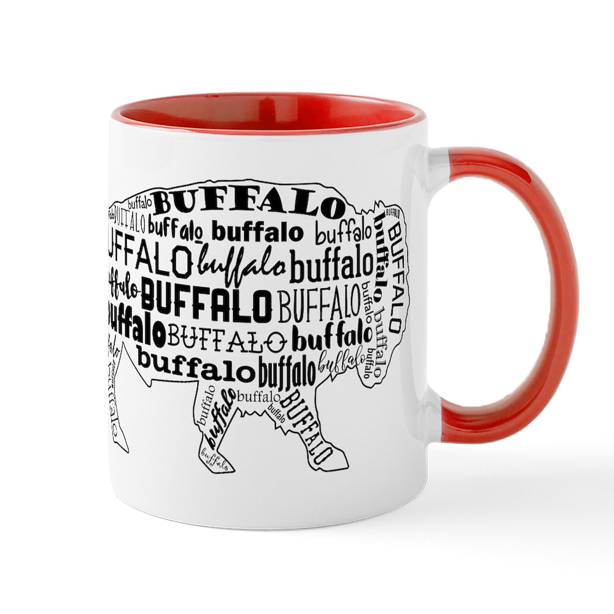 Buffalo Themed 11 oz (325 ml) Ceramic Coffee Mug - Perfect for Home, Office & Gifts | Insulated Hot & Cold Drink Cup for Coffee, Tea, Hot Chocolate