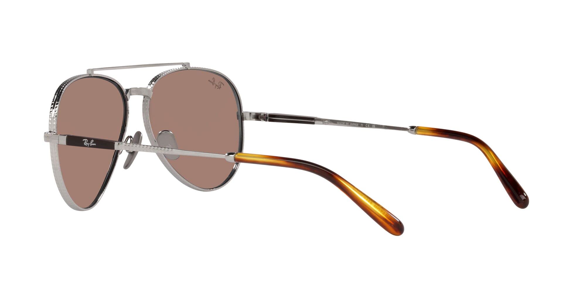 Ray-Ban RB8225 Aviator Titanium Sunglasses for Men & Women - Polarized UV Protection - Lightweight & Durable - Perfect for Driving, Travel & Outdoor Activities