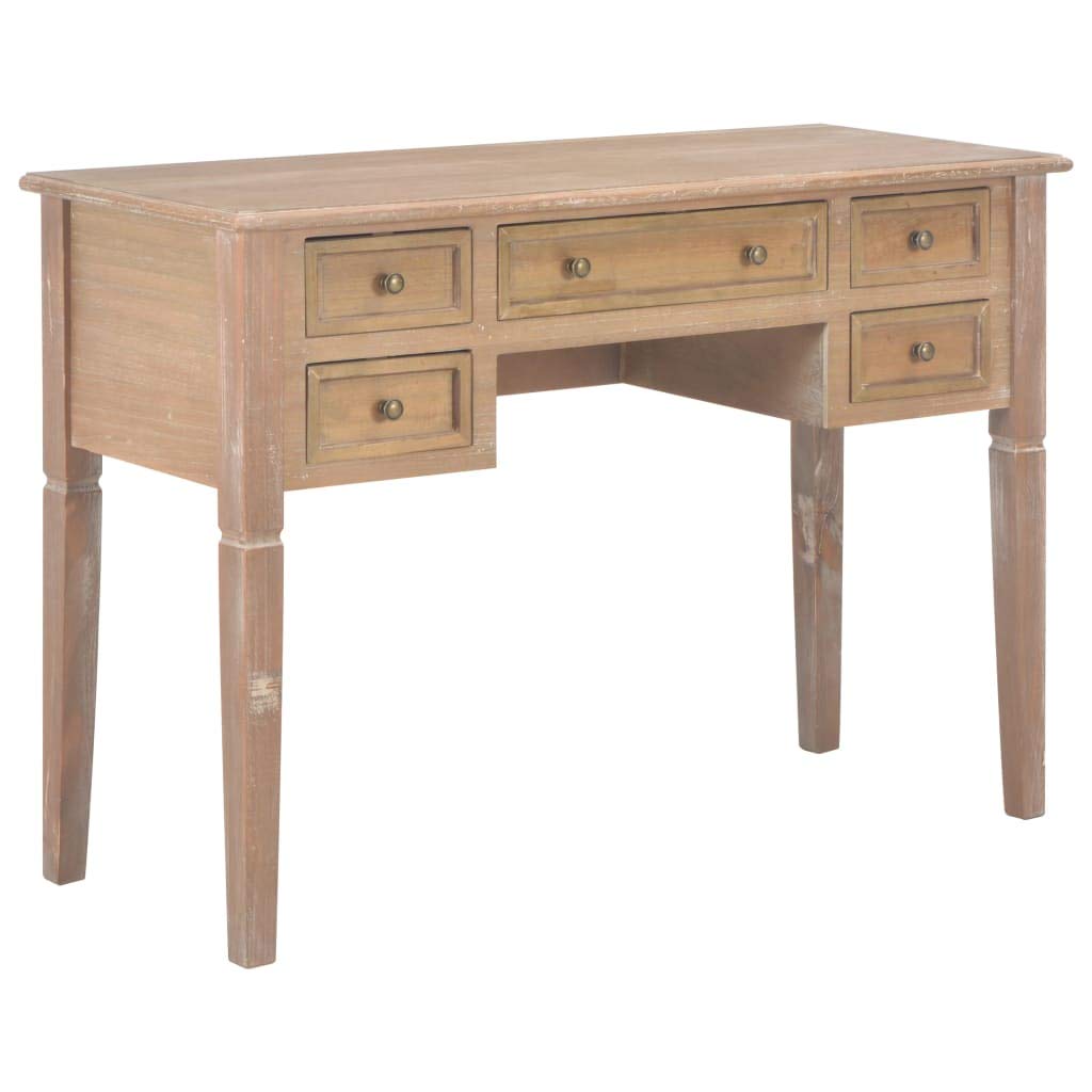 Wooden Writing Desk with 5 Drawers - 43.1