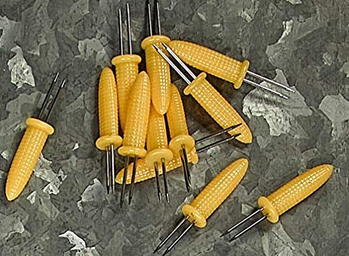 Stainless Steel Corn Cob Forks - Pack of 12 Skewer Style Corn Holders for BBQ, Grilling & Parties | Perfect for Summer Cookouts, Picnics & Buffet Dining