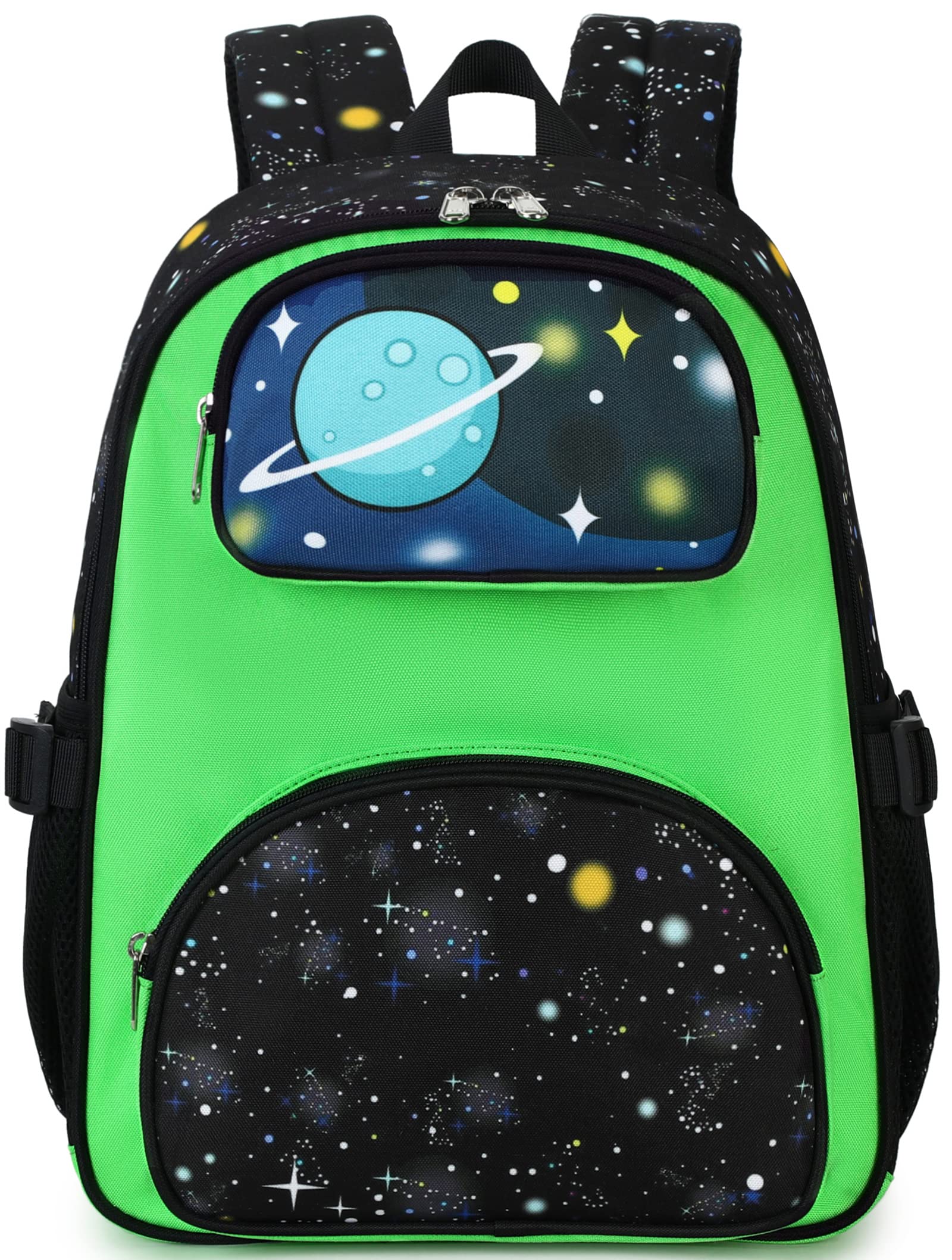 BTOOP Waterproof 3D Cute Toddler Backpack for Boys & Girls - Lightweight Preschool School Bag for Kindergarten, Daycare & Elementary Students (Planet Green) - Perfect for School, Travel, and Outdoor Adventures