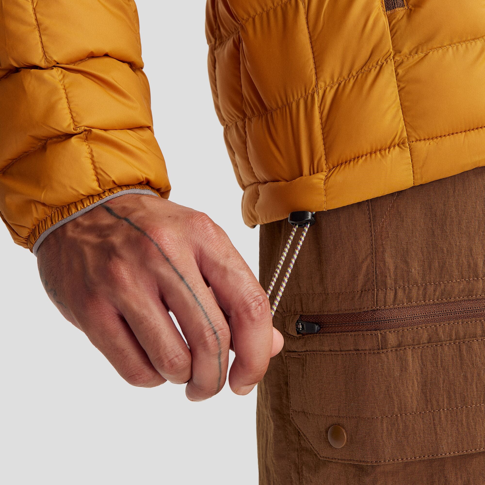 Men's Heli Insulated Hooded Jacket - Waterproof Winter Coat for Outdoor Activities | Golden Oak | Perfect for Hiking, Skiing & Cold Weather Adventures
