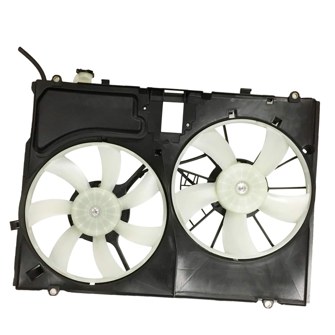 PartsFlow Radiator and Condenser Cooling Fan Assembly Compatible with 2006 Toyota Sienna 621-066 - Replacement Cooling System Part for Improved Engine Performance and AC Cooling