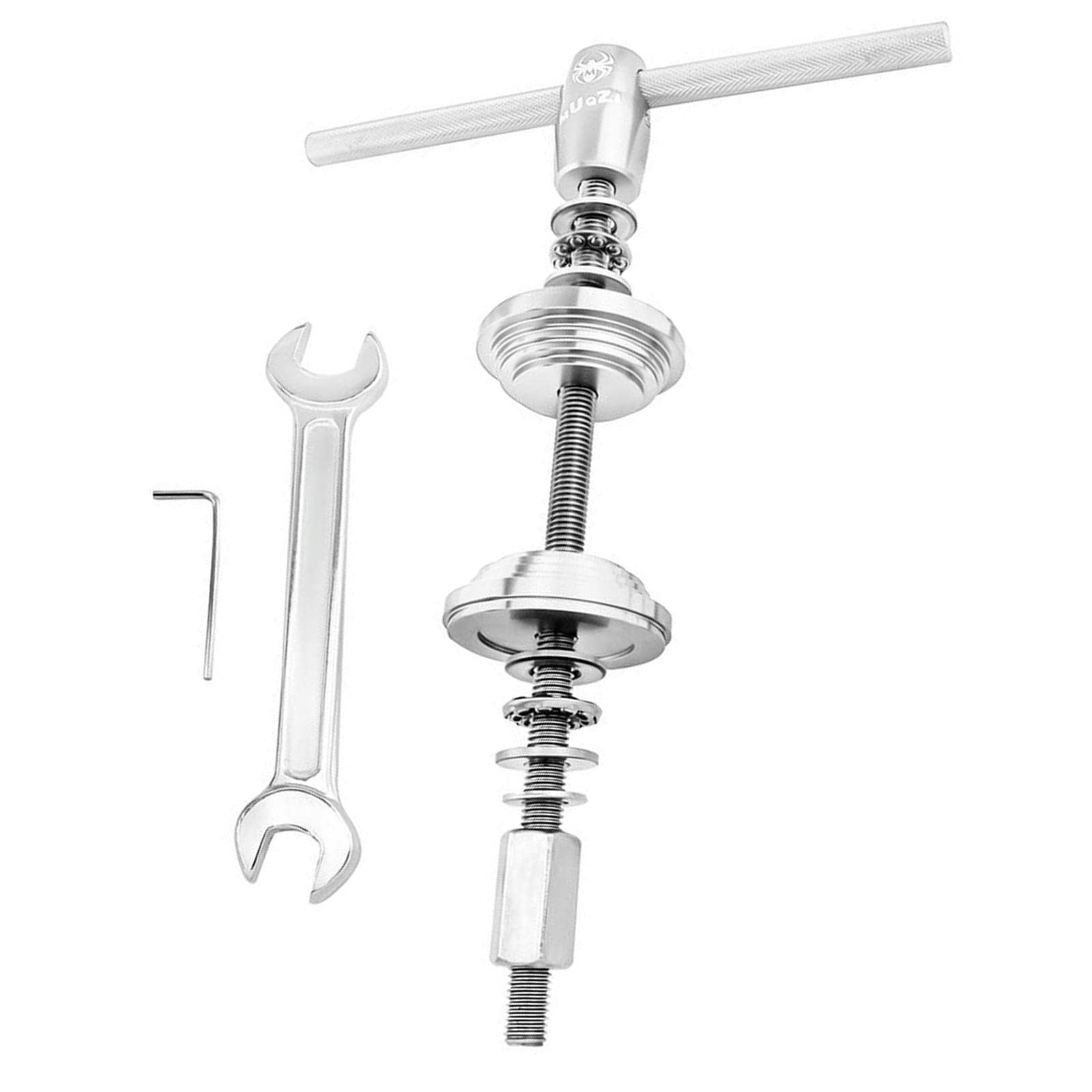 Premium Mountain Bike Bottom Bracket Removal Tool Kit with Wrench - Professional MTB/Road Bike Headset Cup Press Tool for Bicycle Repair & Maintenance - Perfect for Home Mechanics & Bike Shops