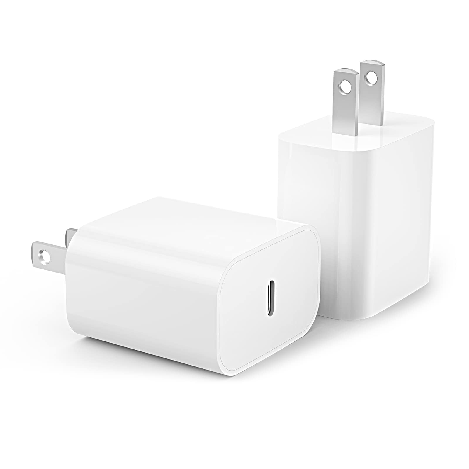20W USB C Wall Charger Block 2-Pack - PD 3.0 Fast Charger & Type C Power Adapter - Compatible with iPhone 16/15/14/13/12/11 Pro Max/XS/X/XR/SE/8, Samsung Galaxy & More - Perfect for Home, Office & Travel Charging