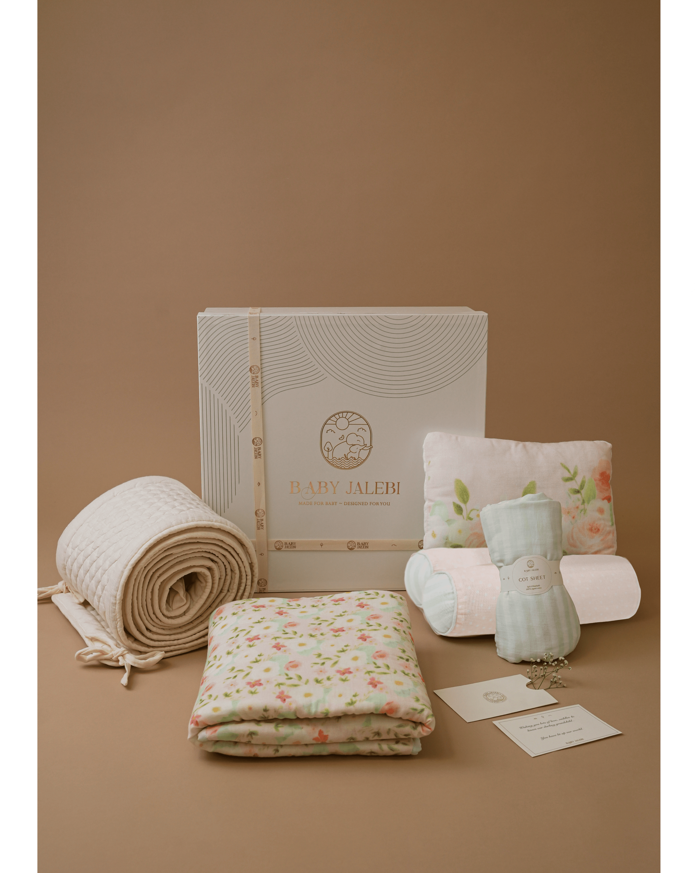Sayuri Complete Baby Cot Bedding Set with Soft Bumper - Premium Nursery Crib Set for Newborns & Toddlers - Perfect for Safe & Comfortable Sleep in Nursery Room