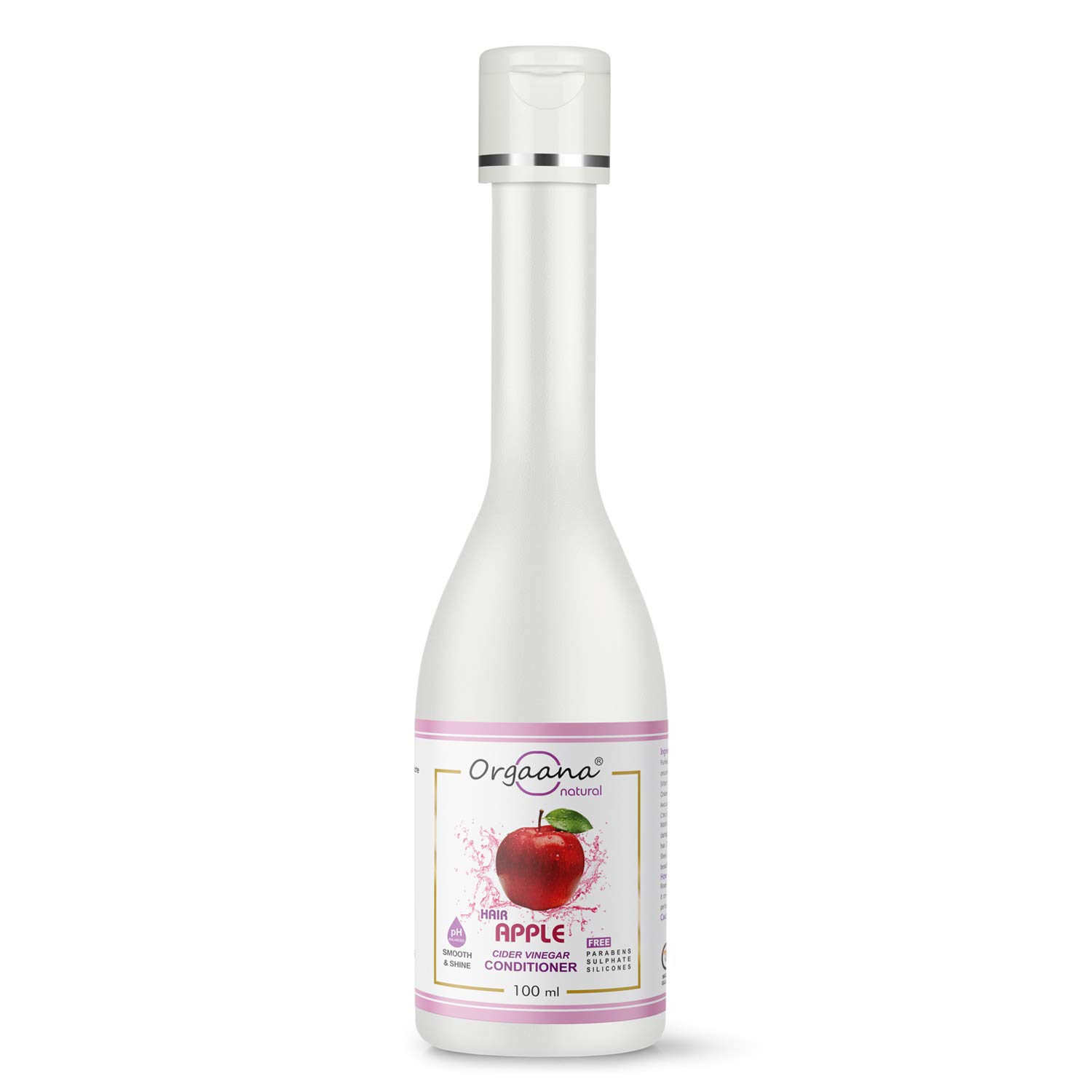 Orgaana Natural Apple Cider Vinegar Hair Conditioner for Dry & Frizzy Hair - Sulfate Free, Paraben Free, Vegan Hair Treatment for Stronger, Smoother Hair - Men & Women (100ml) - Perfect for Daily Hair Care & Salon Quality Results at Home