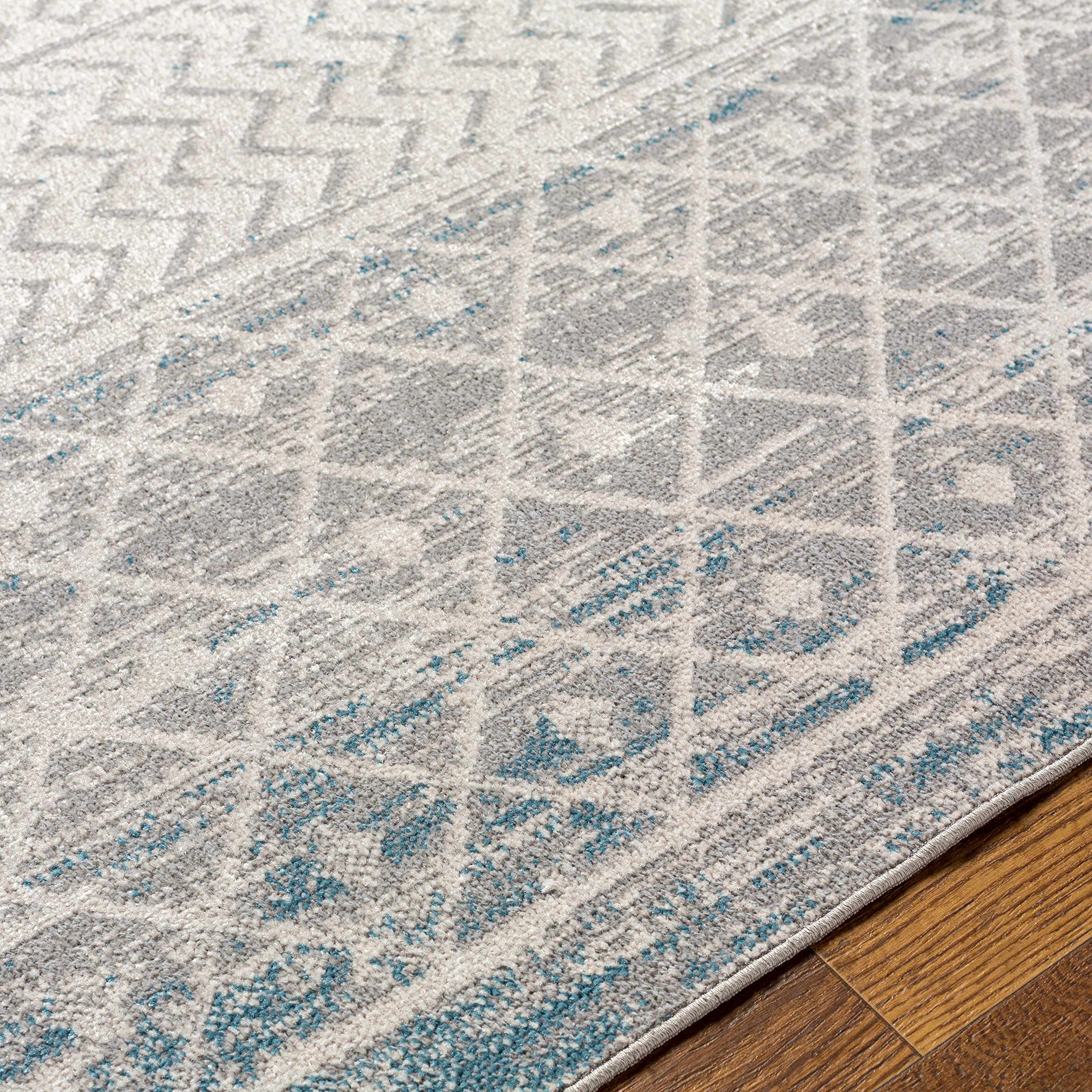 Hauteloom Tambac Machine Washable Area Rug - Blue & Gray - 6'7
