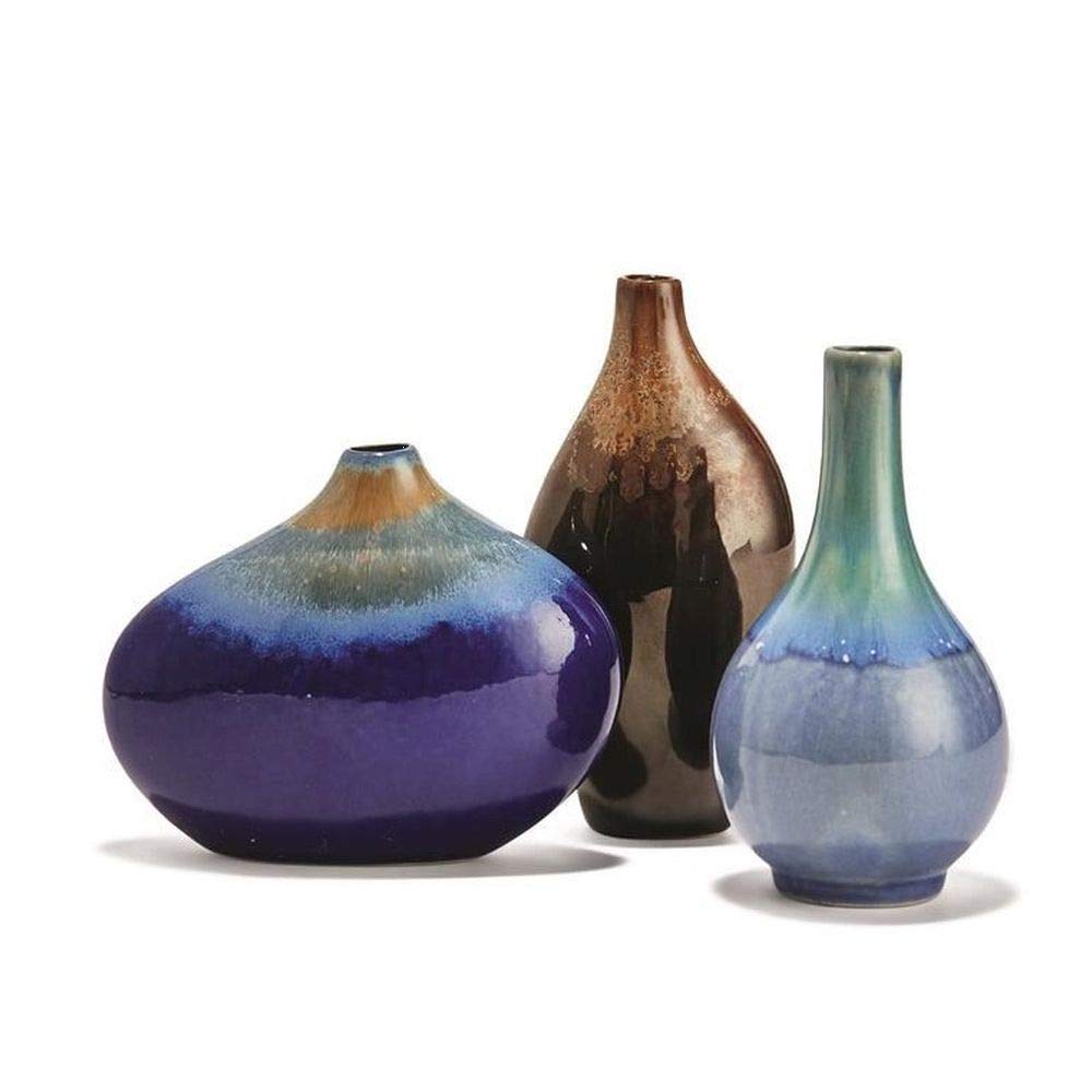 Two's Company Set of 3 Gem Vases in Assorted Colors - Elegant Home Decor for Centerpieces, Wedding Decorations & Gift Ideas