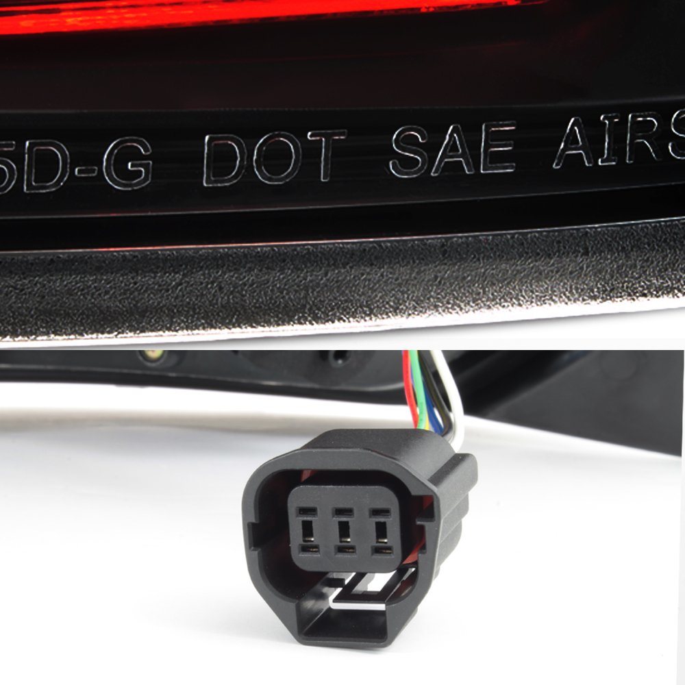 AKKON Sequential LED Tail Lights for 2012-2014 Ford Focus Hatchback - Black LED Brake Lamps Pair (Left+Right) | Enhanced Style & Night Visibility for Sedan & Hatchback Models