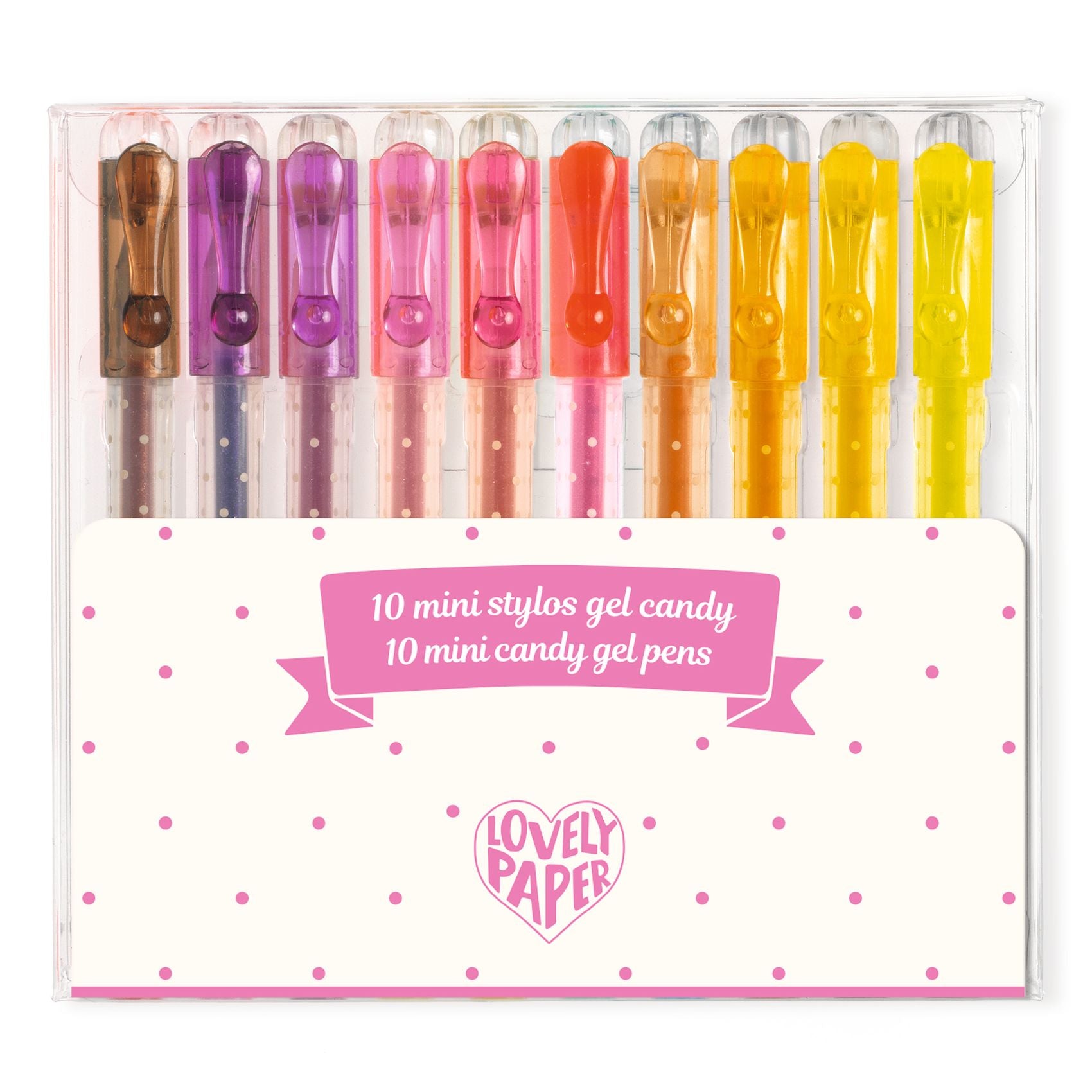 10 Pack Mini Candy Gel Pens - Colorful Fine Tip Writing & Drawing Pens for Kids, Students, Note Taking, Journaling, Scrapbooking, and Art Projects