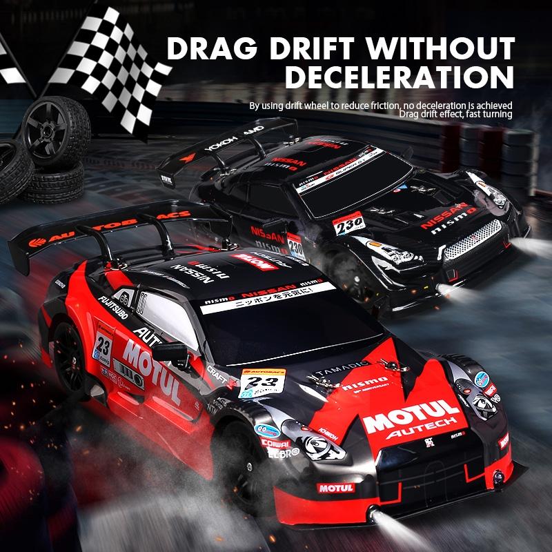 1:16 Scale 4WD Drift RC Toy Car with 2.4GHz Remote Control - Compact Design, Black - Perfect for Indoor Racing and Drift Practice