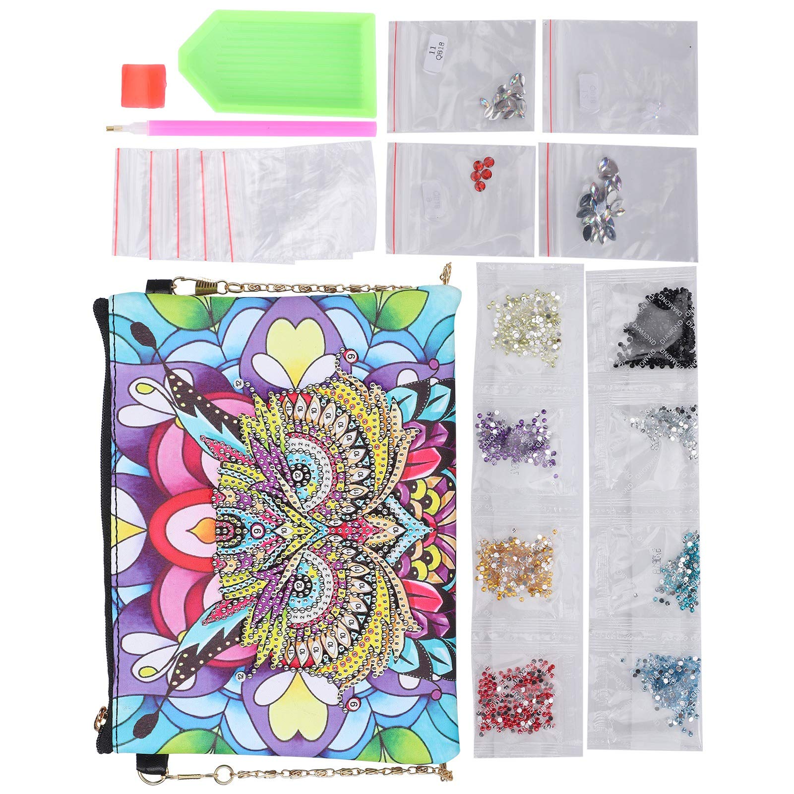 DIY Diamond Painting Purse - PU Leather Crossbody Bag with Chain for Women | Perfect Gift for Mother's Day, Birthday & Friends | Art Craft Accessories for Parties, Date Nights & Special Occasions