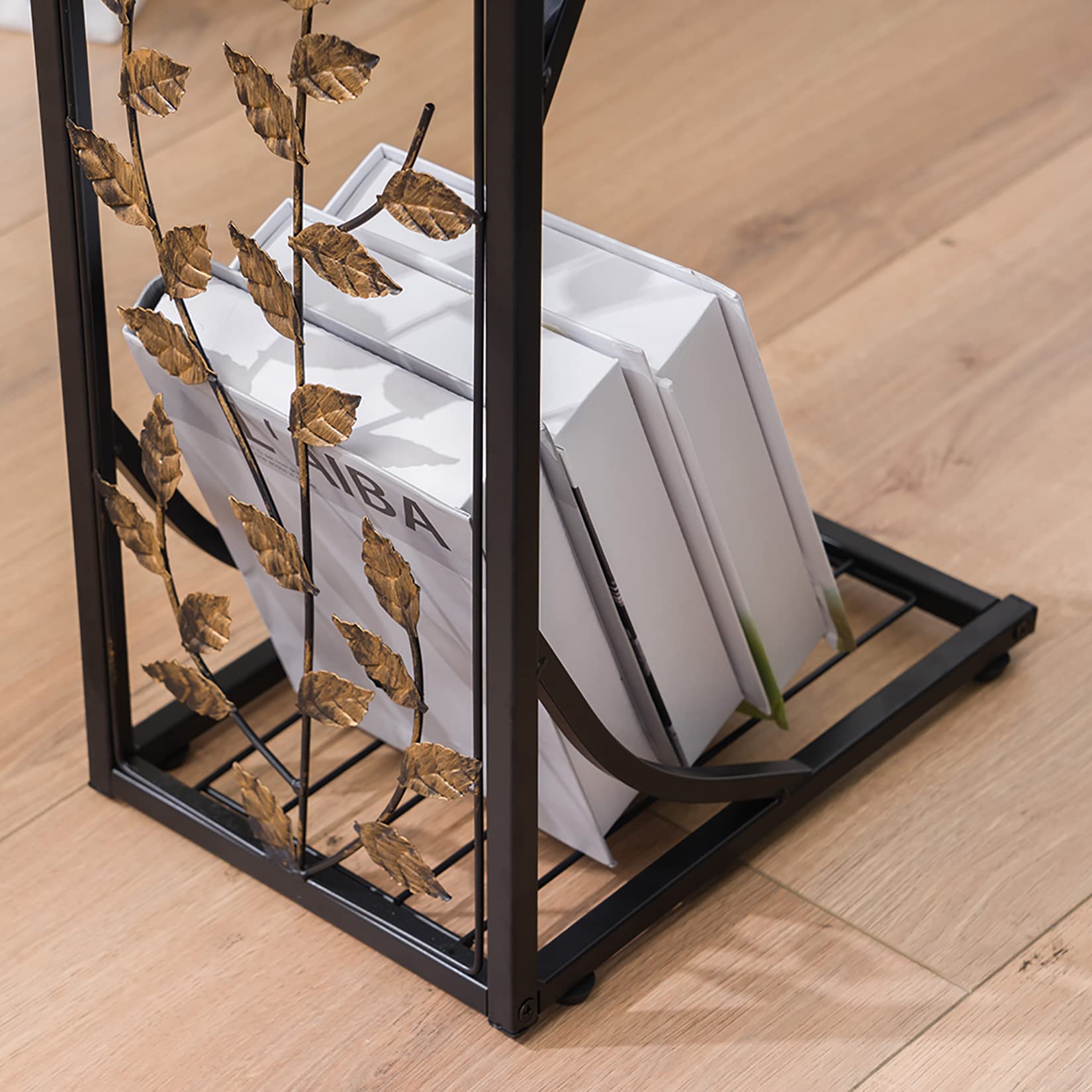 Multifunctional C-Shaped Side Table - Adjustable Coffee Table, Snack Table, End Table & Bedside Table with Sturdy Metal Frame - Perfect for Sofa, Couch & Bed - Ideal for Living Room, Bedroom & Small Spaces