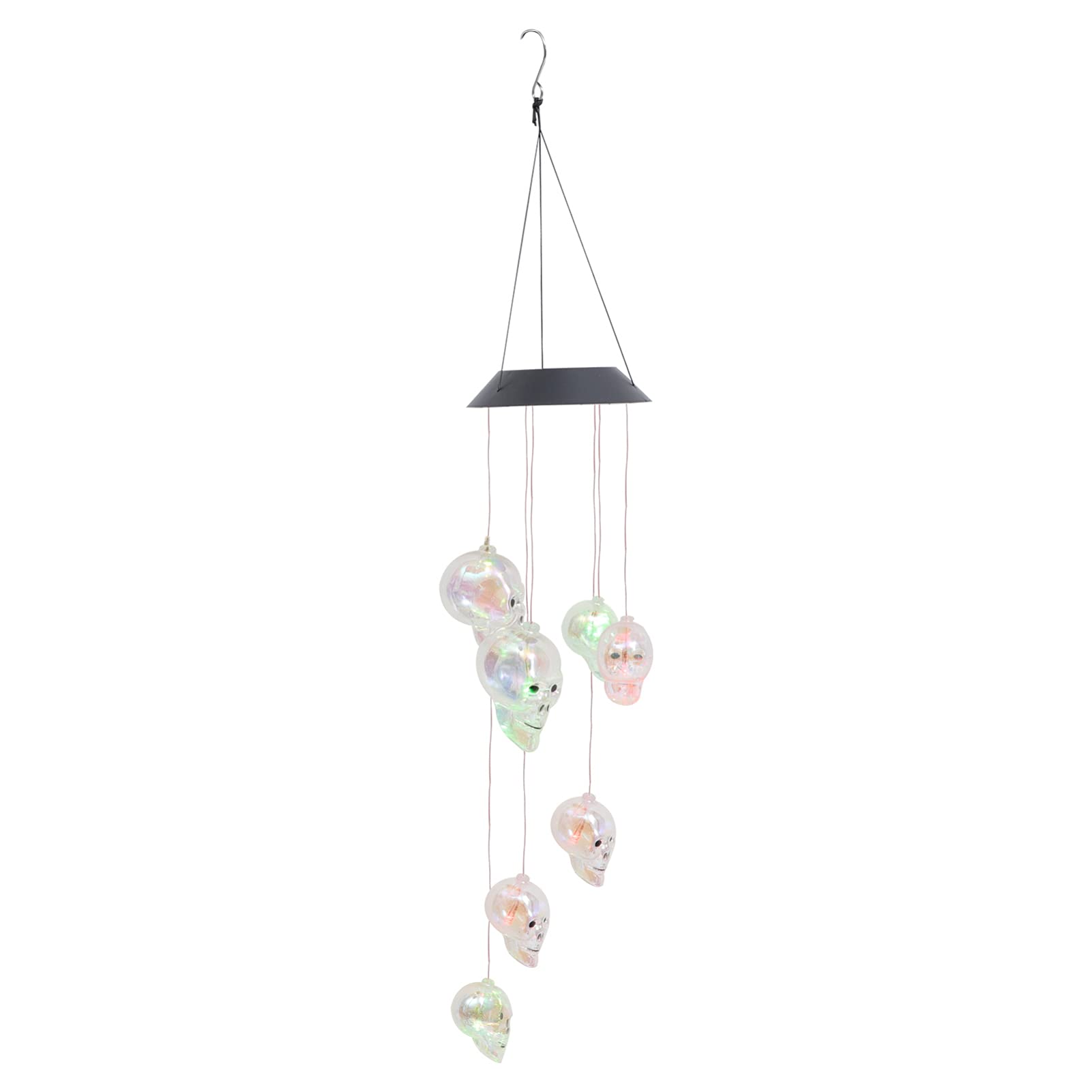 Veemoon Solar Pumpkin Wind Chime Lights - Waterproof Halloween Wind Chimes for Indoor/Outdoor Decor, Yard, Garden & Patio - Perfect for Halloween Party, Spooky Home Decor & Autumn Outdoor Lighting