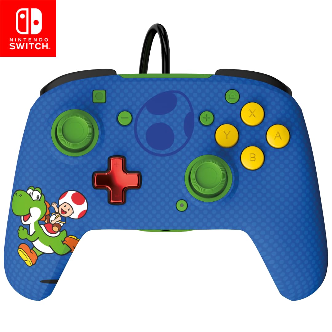 Official Nintendo Licensed PDP Switch Rematch Wired Controller for TOAD & YOSHI - Customizable Buttons, Sticks, Triggers & Paddles - Ergonomic Design for Comfortable Gaming - Perfect for Super Mario, Smash Bros & Multiplayer Gaming Sessions