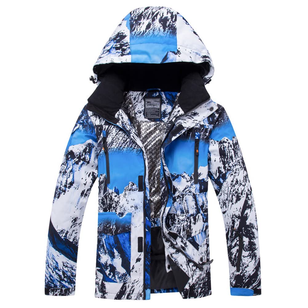 **YEEFINE Men's Waterproof Snowboard Jacket - Windproof Ski Jacket for Winter Sports, Outdoor Mountain Activities & Cold Weather Warmth**