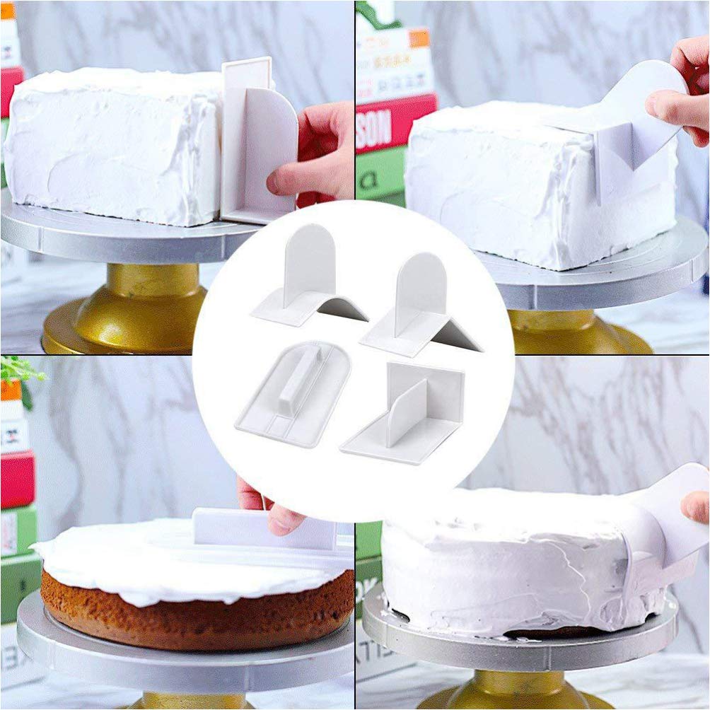 Hemoton 15Pcs Fondant Smoother Set - Cake Decorating Spatula, Pastry Tools, Icing Smoother & Edge Trimmer for Fondant Modeling - Perfect for Wedding Cakes, Birthday Cakes & Baking Enthusiasts (White Plastic)
