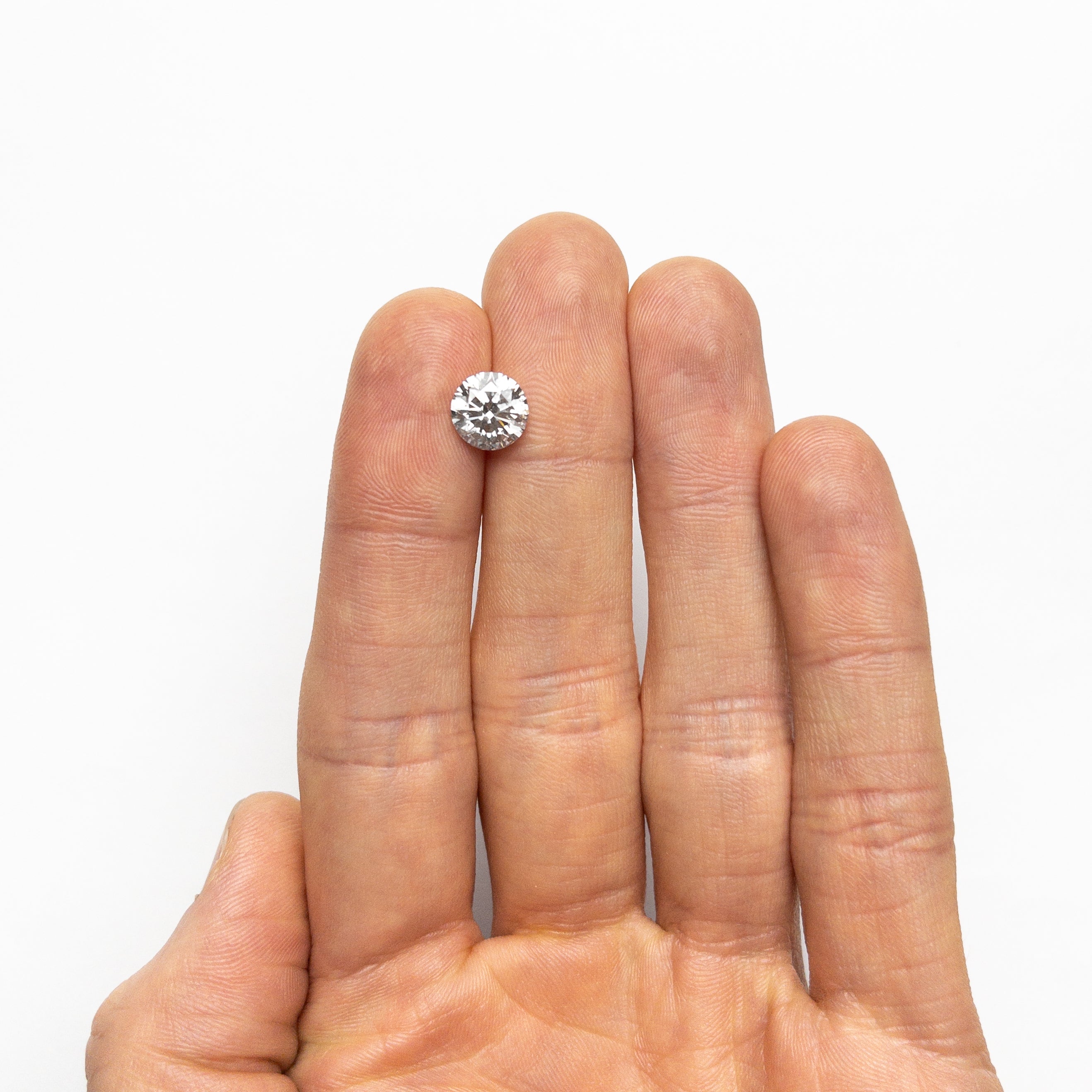 2.10ct Fancy Grey Round Brilliant Diamond - 8.18x8.15x5.06mm SI3 Clarity for Engagement Rings & Fine Jewelry