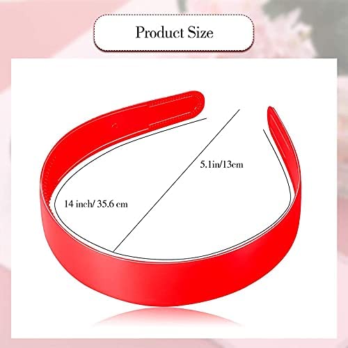 Glamifirsto 3-Pack 1 Inch Wide Plastic Headbands with Teeth - Non-Slip Hard Plastic Hairbands for Women & Girls - DIY Hair Accessories in Black, White, Red - Perfect for Crafting, Salon Styling & Everyday Wear