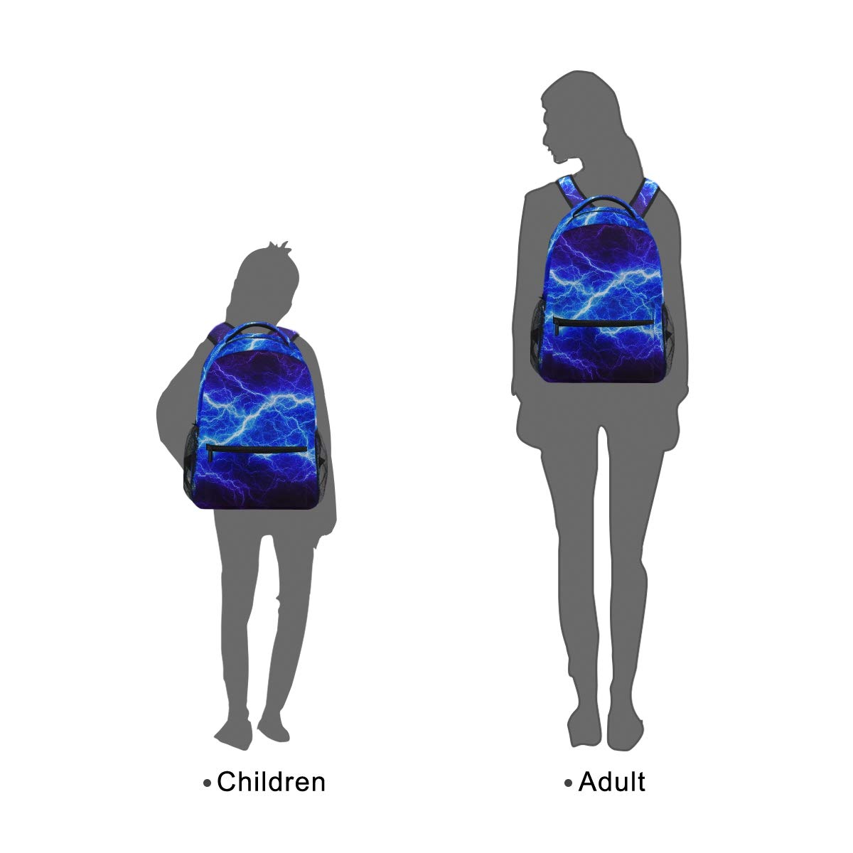 Lightning Backpack for Boys & Girls - 14 Inch Laptop Backpack with Starry Lightning Pattern, Durable School Bookbag for Teens | Perfect for School, Travel & Daily Use