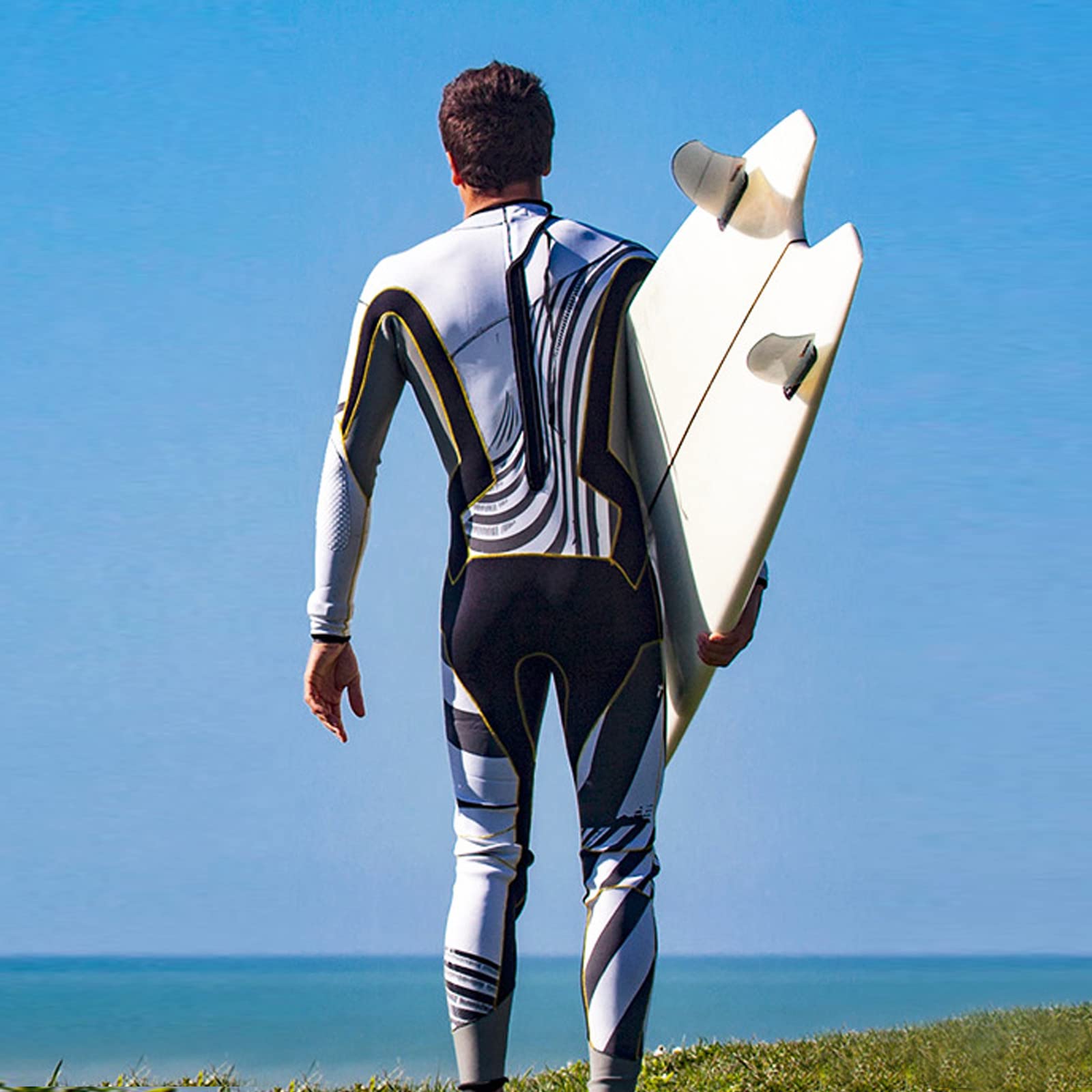 3MM Men's Full Body Wetsuit - 16 Sizes Long Sleeve Diving Suit for Scuba, Snorkeling, Surfing & Water Sports | Perfect for Ocean Adventures, Pool Training & Cold Water Swimming