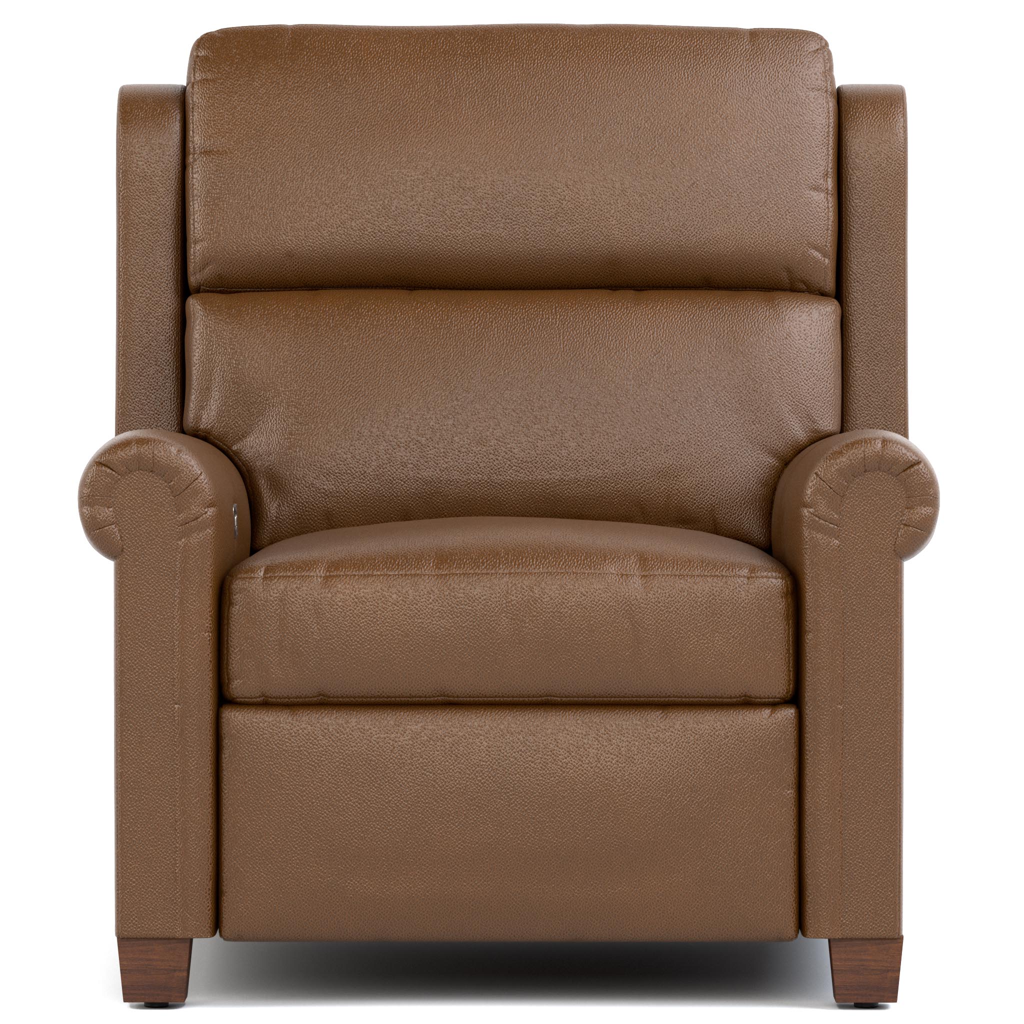 Comfortable Woodlands Small Roll Arm Wall Recliner Chair - Space-Saving Reclining Sofa for Small Apartments, Living Rooms & Home Theaters