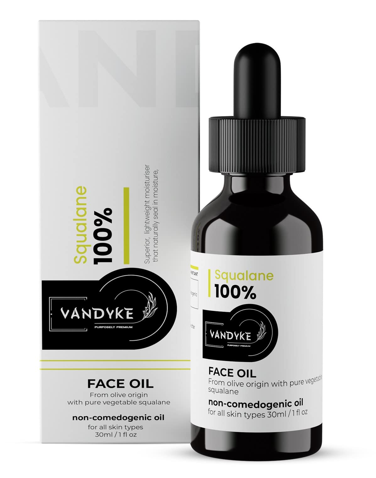 100% Plant-Derived Squalane Face Oil for Hydration & Anti-Aging | Ultra Lightweight Moisturizer to Reduce Fine Lines & Wrinkles | 30ml Bottle | Perfect for Dry Skin, Sensitive Skin Care & Nighttime Routine