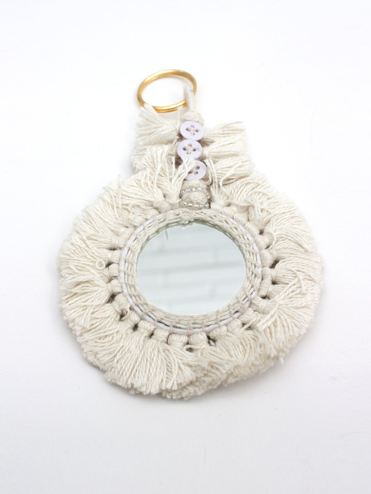 Elegant Tassel Mirror Keychains - Stylish and Functional Keyring Accessories for Women, Perfect for Handbags, Purses, and Everyday Use