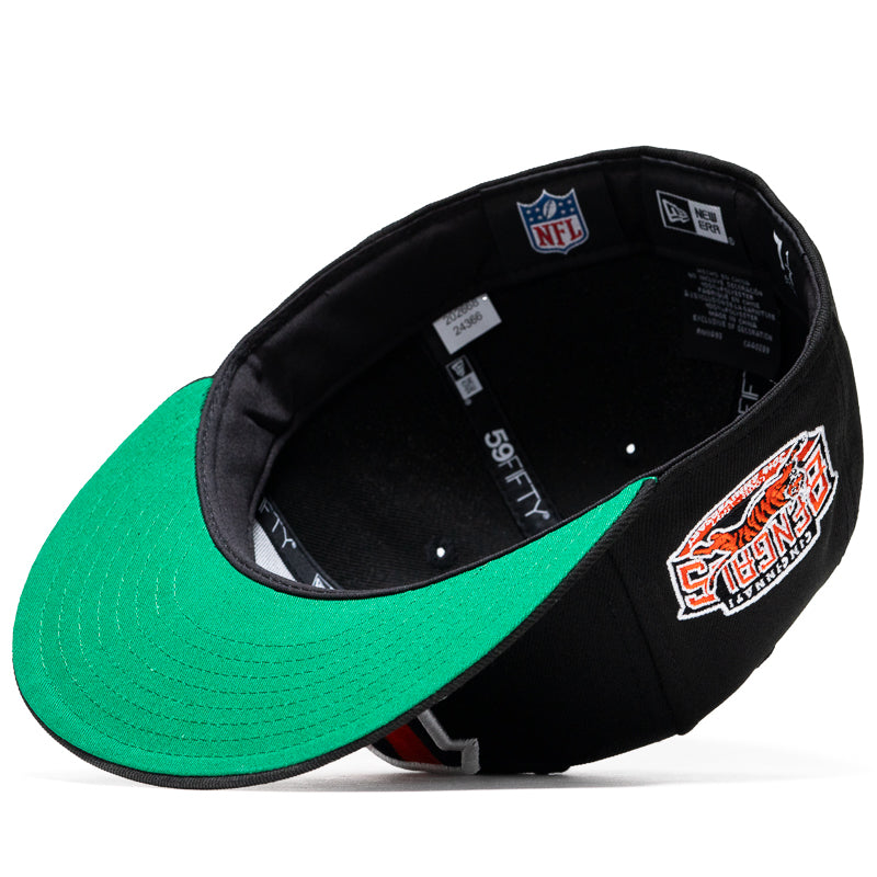 New Era x Politics Cincinnati Bengals 59FIFTY Fitted Hat - Black NFL Team Cap for Men & Women - Perfect for Football Games, Fan Gear & Streetwear Fashion