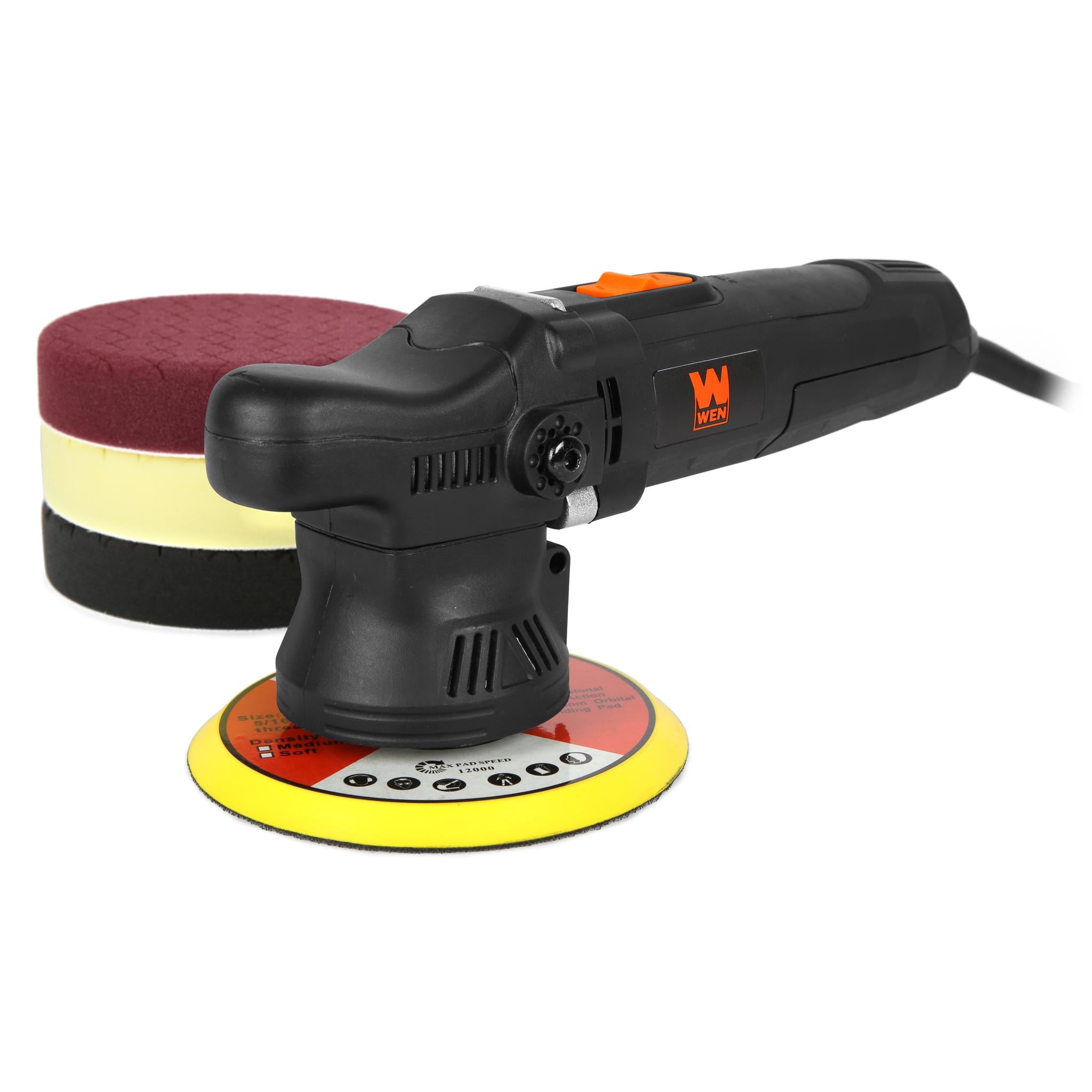 WEN AA6095 6-Inch 5.5-Amp Professional Dual Action Polisher with 9mm Throw - Perfect for Car Detailing, Boat Polishing & Surface Restoration