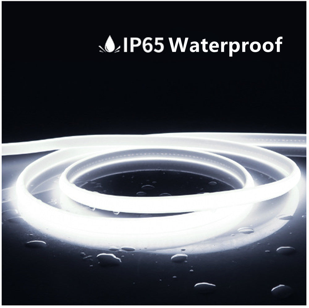 164Feet 110V/220V AC FCOB LED Strip Lights - IP65 Waterproof, High Brightness Flexible Light Strip with Inline Switch | Free Shipping | Perfect for Home Decoration, Under Cabinet Lighting, and Outdoor Accent Lighting