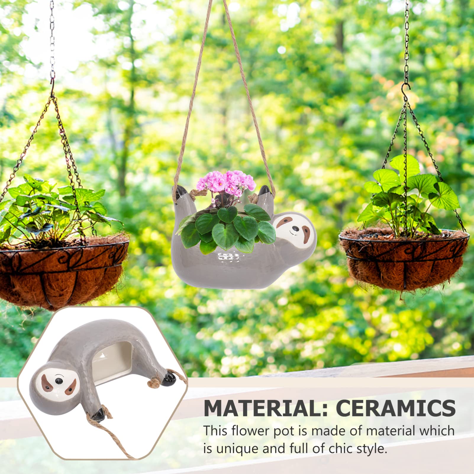 Succulent Plant Pots - Indoor Hanging Flower Pots for Home Decor | Perfect for Windowsills, Office Desks & Gift Ideas