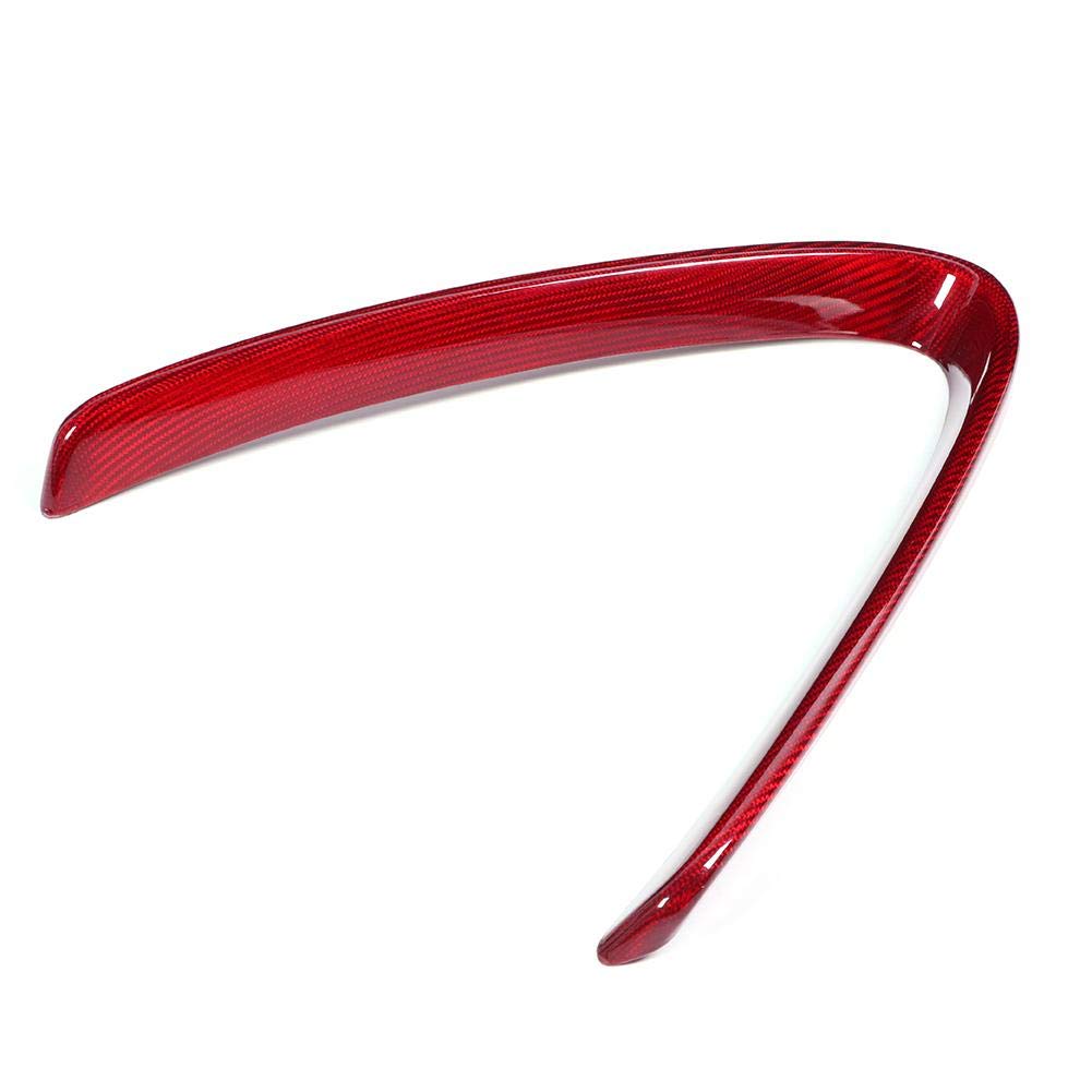 Carbon Fiber Front Grille Trim Cover for Alfa Romeo Giulia 2017-2022 | V-Shaped Red Grill Upgrade | Enhanced Sporty Look for Street & Show Cars
