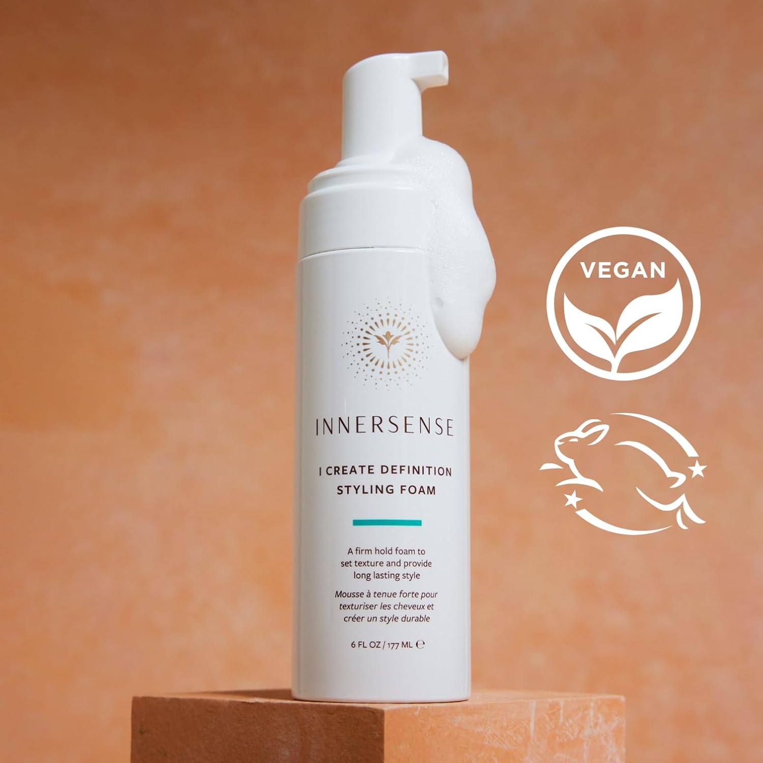 INNERSENSE Organic Beauty I Create Definition Styling Foam for Curly Hair - Lightweight Hold & Frizz Control for Natural Curls & Waves