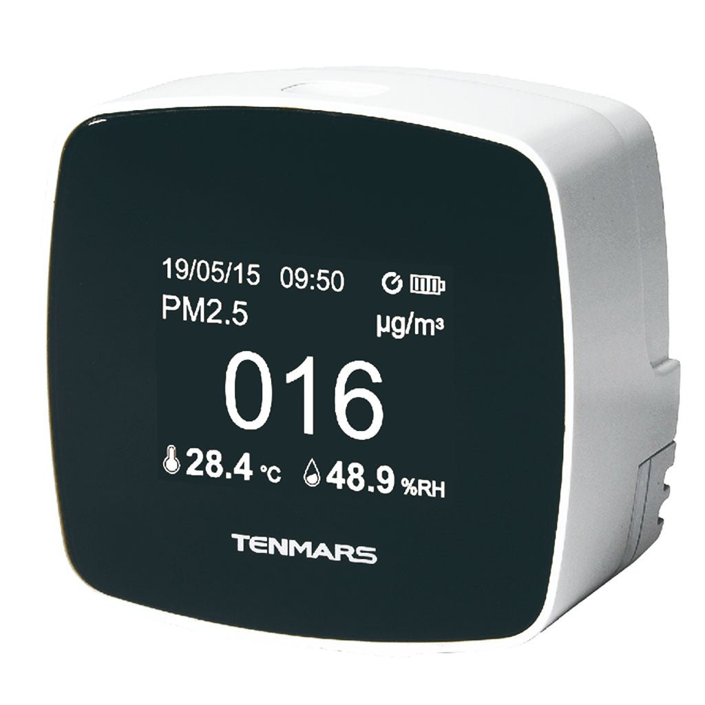 PM 2.5 Air Quality Monitor for Home - Indoor Air Pollution Detector with Real-Time PM2.5/PM10 Measurement - Perfect for Bedroom, Office & Nursery Air Quality Monitoring