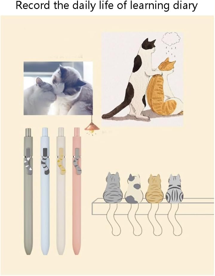 Retractable Gel Pens with Quick-Drying Ink - Comfort Grip Ballpoint Pens for Smooth Writing | Perfect for School, Office & Home Use (Neutral Colors, Clip Design)