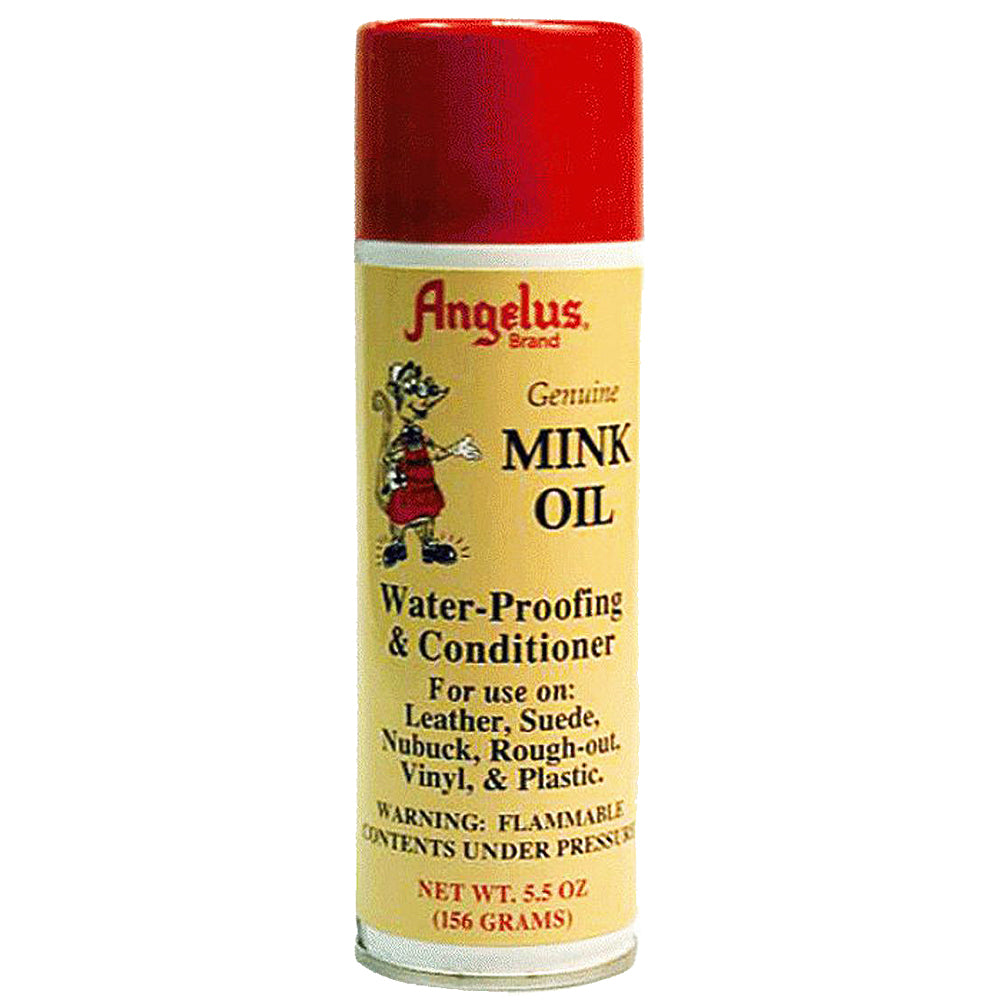 5.5 Oz Angelus Mink Oil Aerosol Spray - Waterproof Conditioner for Suede & Leather Shoes, Bags & Jackets - Protects & Restores in All Weather Conditions