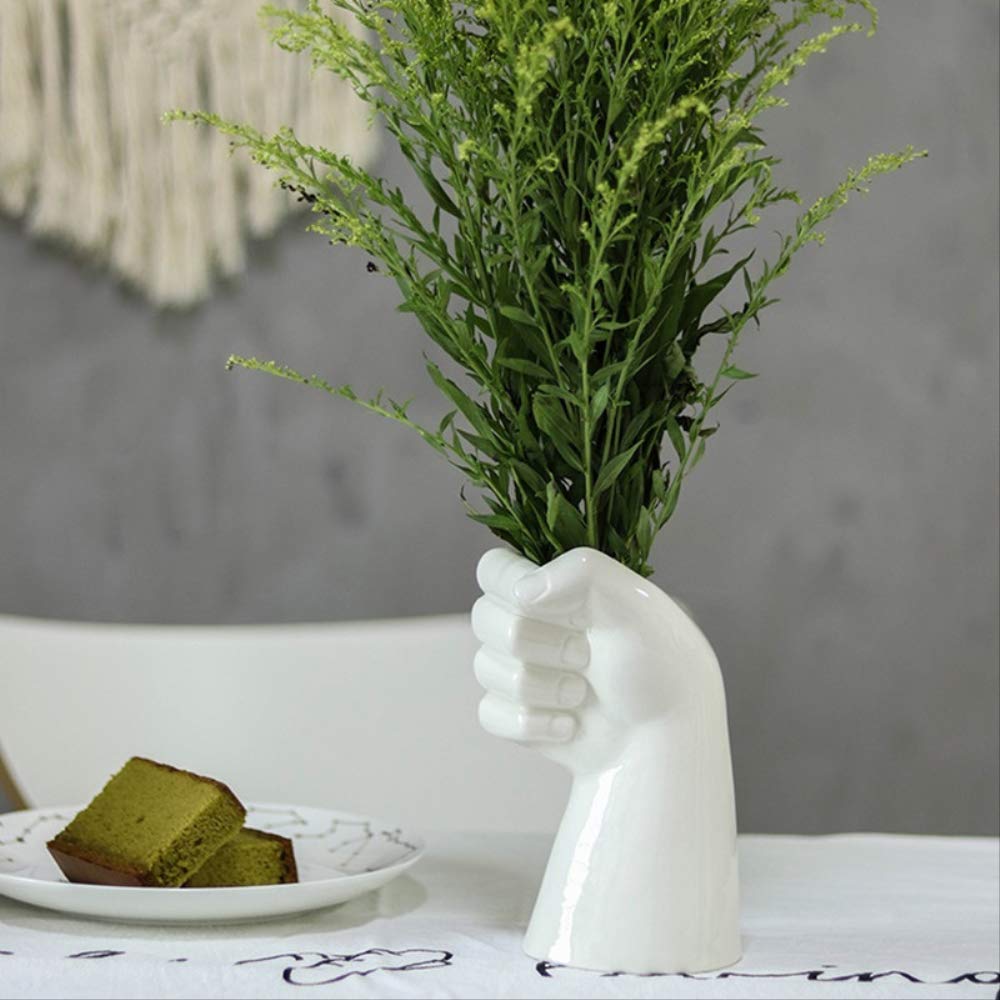 Premium White Ceramic Vase Set (2-Pack) - Modern Handcrafted Flower Pot for Home Decor, Living Room Centerpiece, Wedding & Office Arrangements