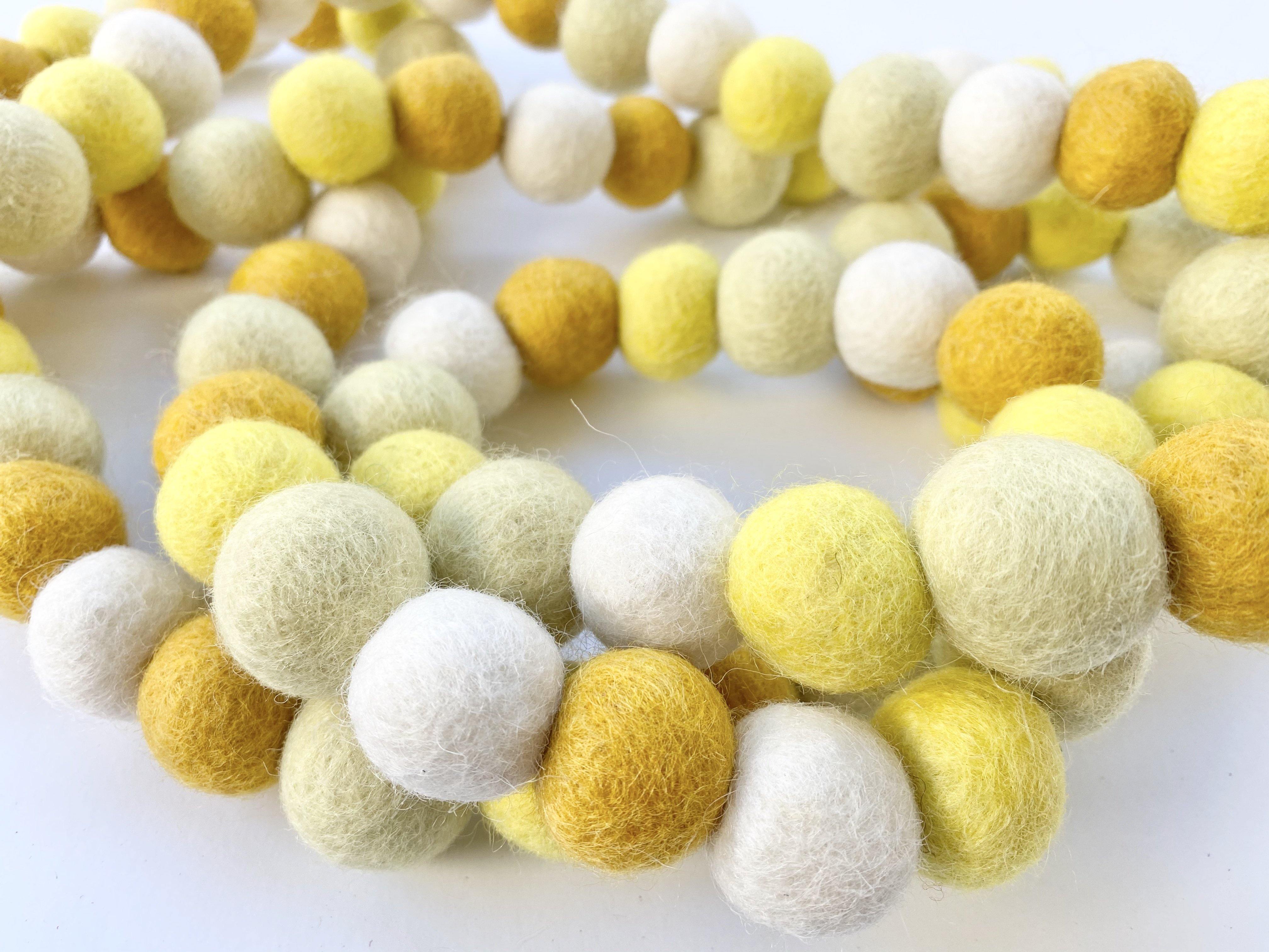 Bright Yellow Summer Garland - Decorative Party Backdrop for Weddings, Baby Showers & Outdoor Events