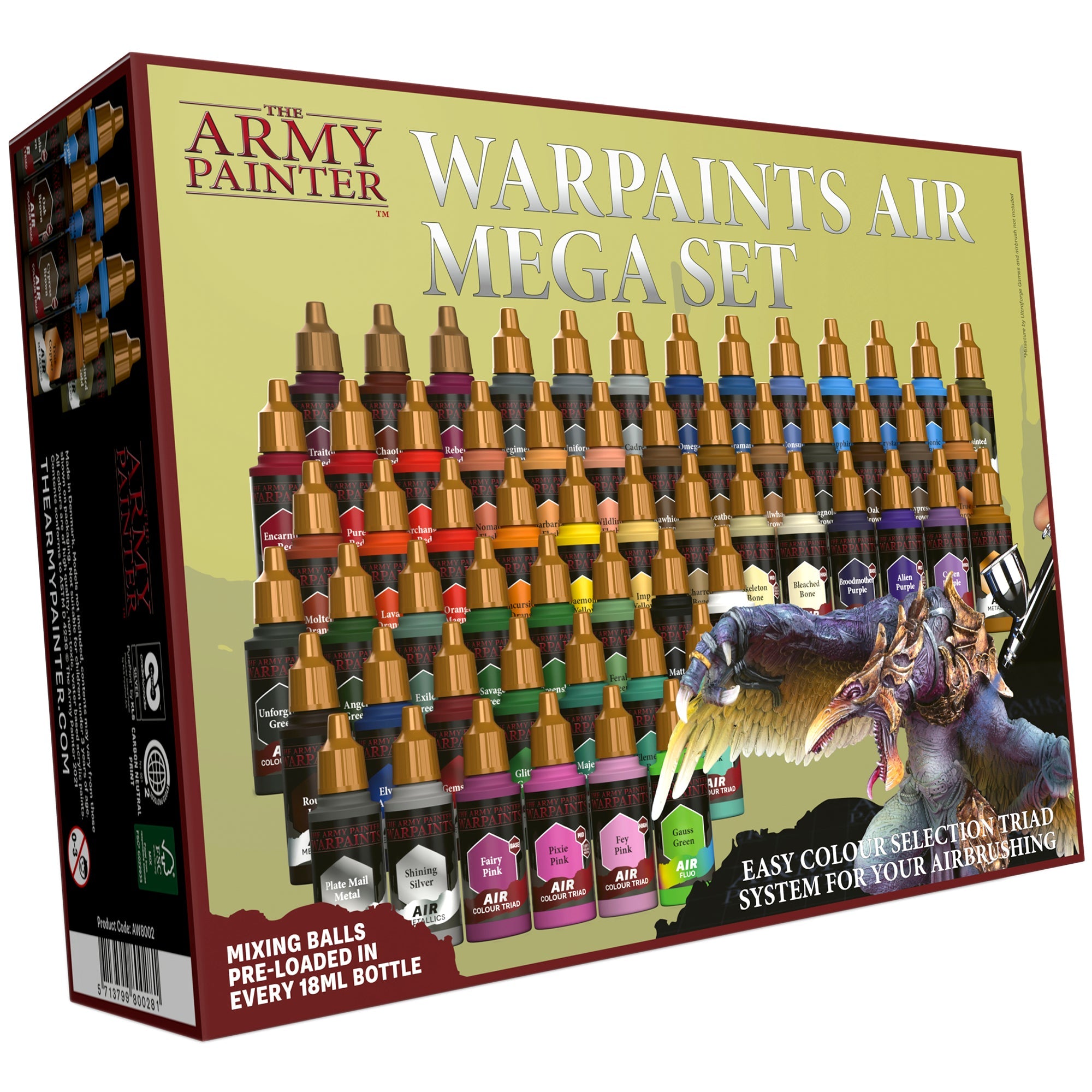 Warpaints Air Mega Set - Professional Airbrush Paint Kit for Artists & Hobbyists | Perfect for Model Painting, Cosplay, and DIY Crafts
