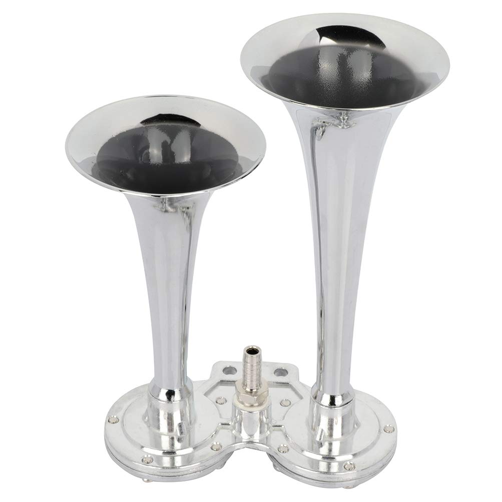 115dB Super Loud Dual Trumpet Air Horn with Compressor for Trucks, Cars & Vehicles (12V) - Perfect for Emergency Alerts, Safety Warnings & Sporting Events