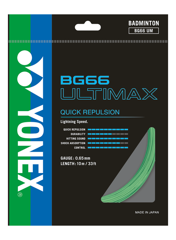 Yonex BG66 Ultimax Badminton String - High Performance Synthetic Gut for Power & Control | Perfect for Tournaments & Training Sessions