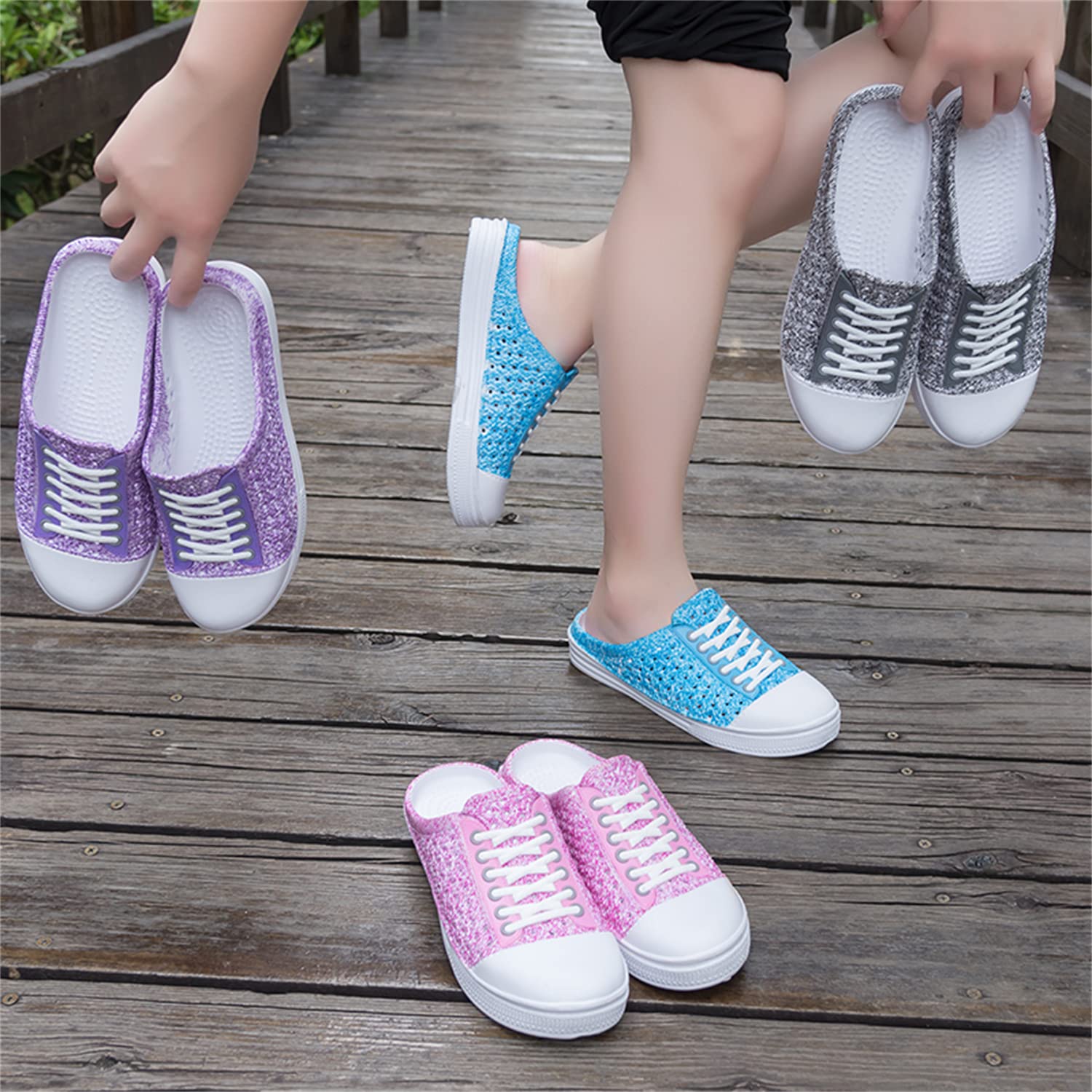 **Women's Garden Clogs - Breathable Water Shoes for Beach, Bathing, Walking & Travel - Comfortable Slip-On Footwear for Home, Pool & Outdoor Activities**